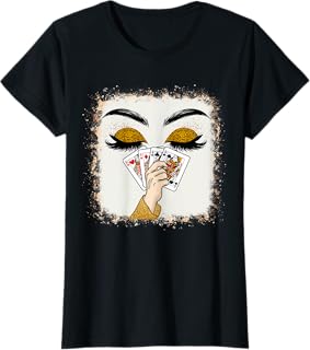 Womens All Queens Playing Her Hand Card Game Casino T-Shirt