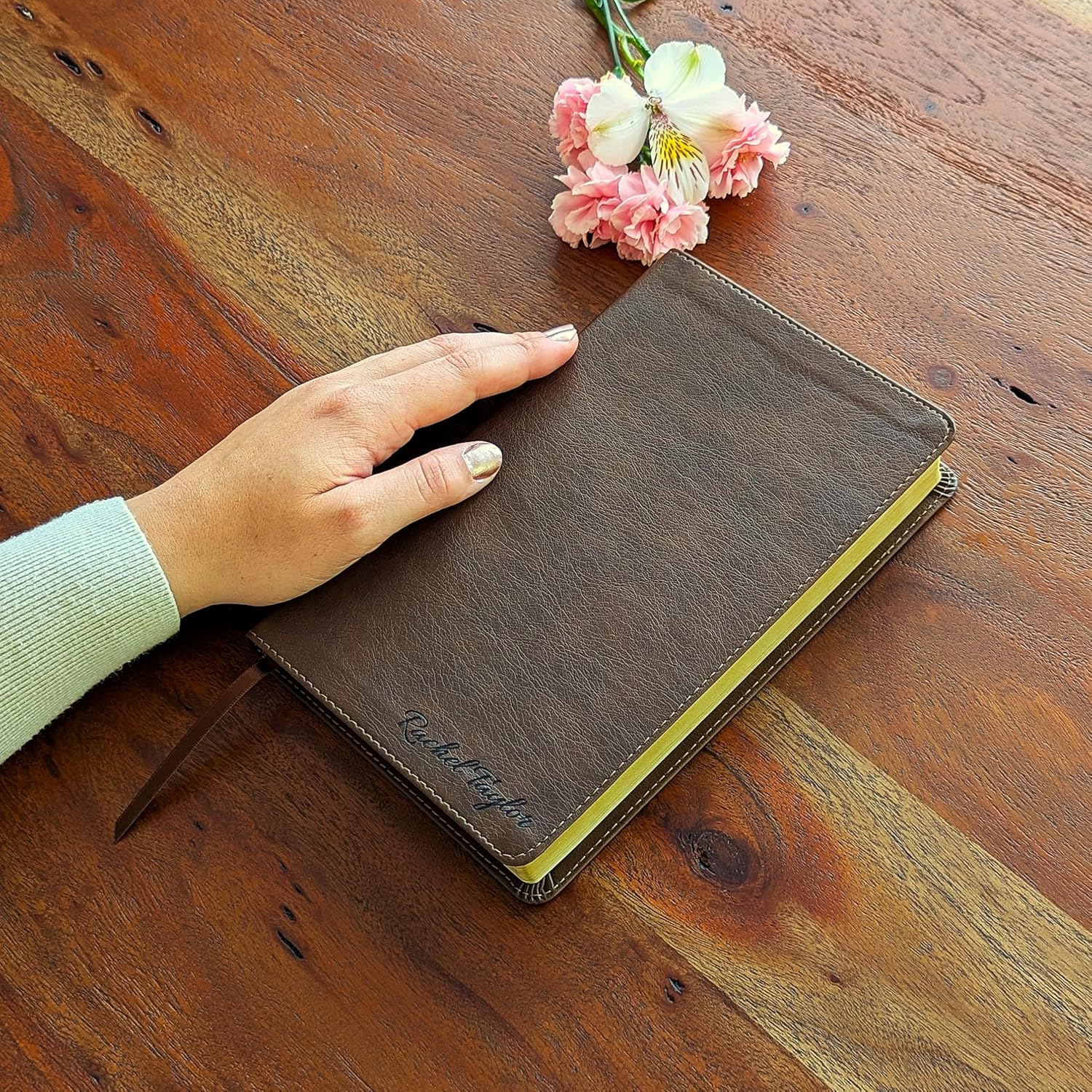 Personalized NLT Thinline Bible | New Living Translation | Custom Engraved Name | Reference Bible | Christian Gift for Men & Women