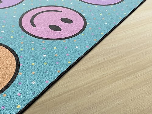 Miniatura 3 de Flagship Carpets Smiley Seating (asientos 30) alfombra de área para aula o tapete de aprendizaje educativo, alfombra de habitación de niños o sala