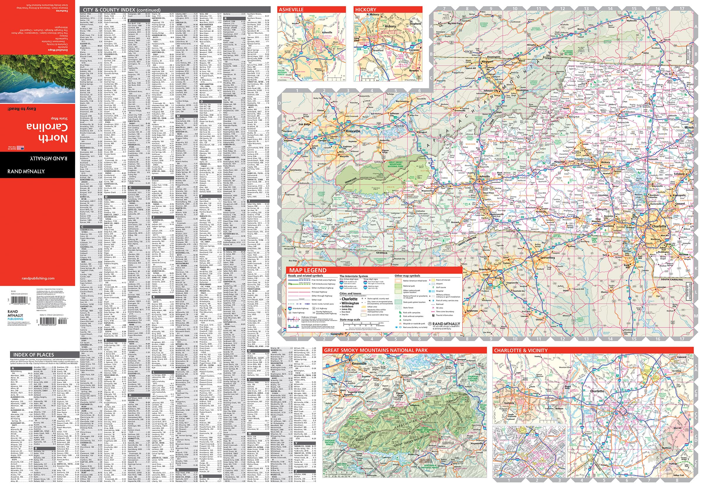 Rand McNally Easy to Read: North Carolina State Folded Map - Image 3