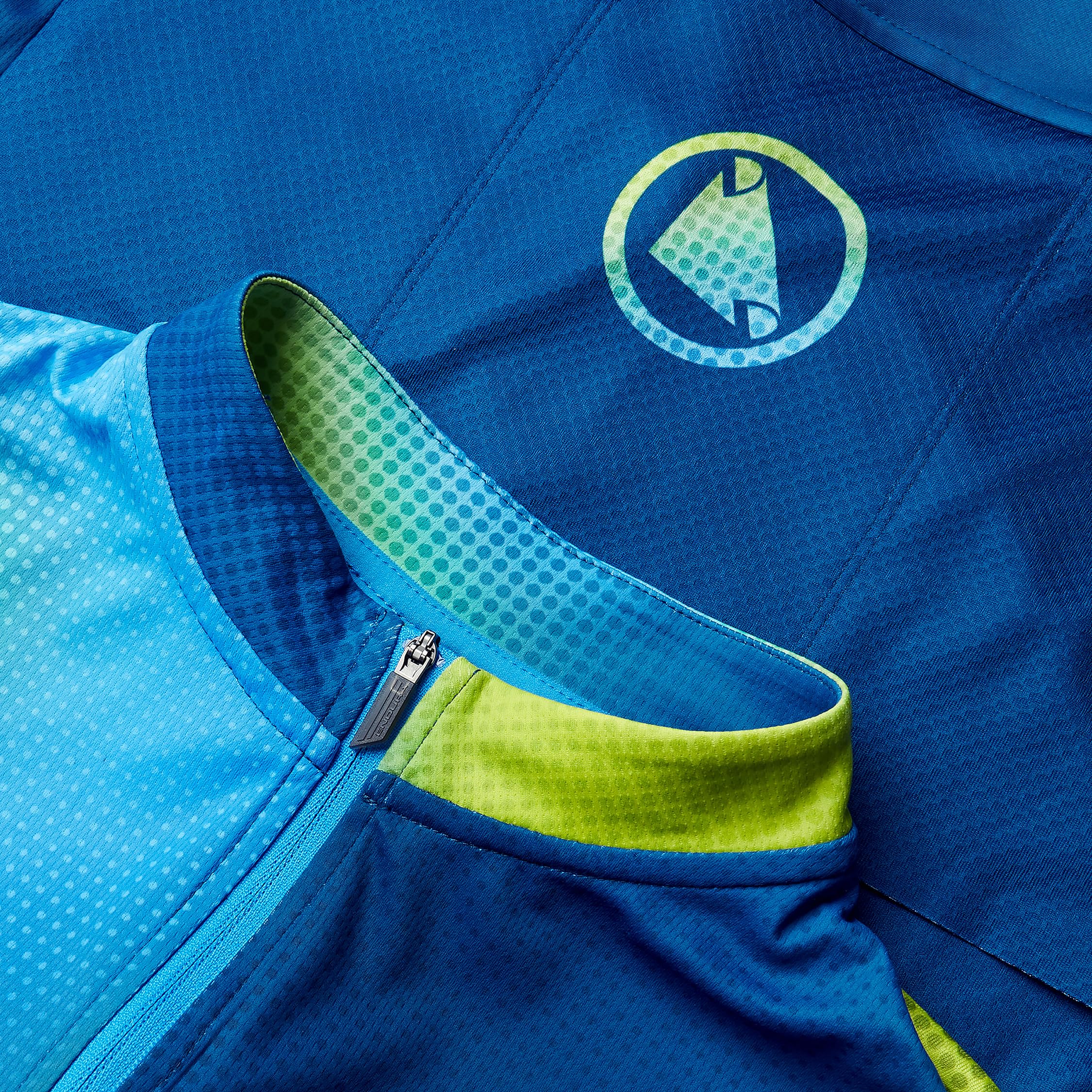 Endura Mens FS260 Road Cycling Jersey Print Barra Blue, X-Large