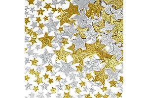 READY 2 LEARN Self Adhesive Glitter Stars Foam Stickers
