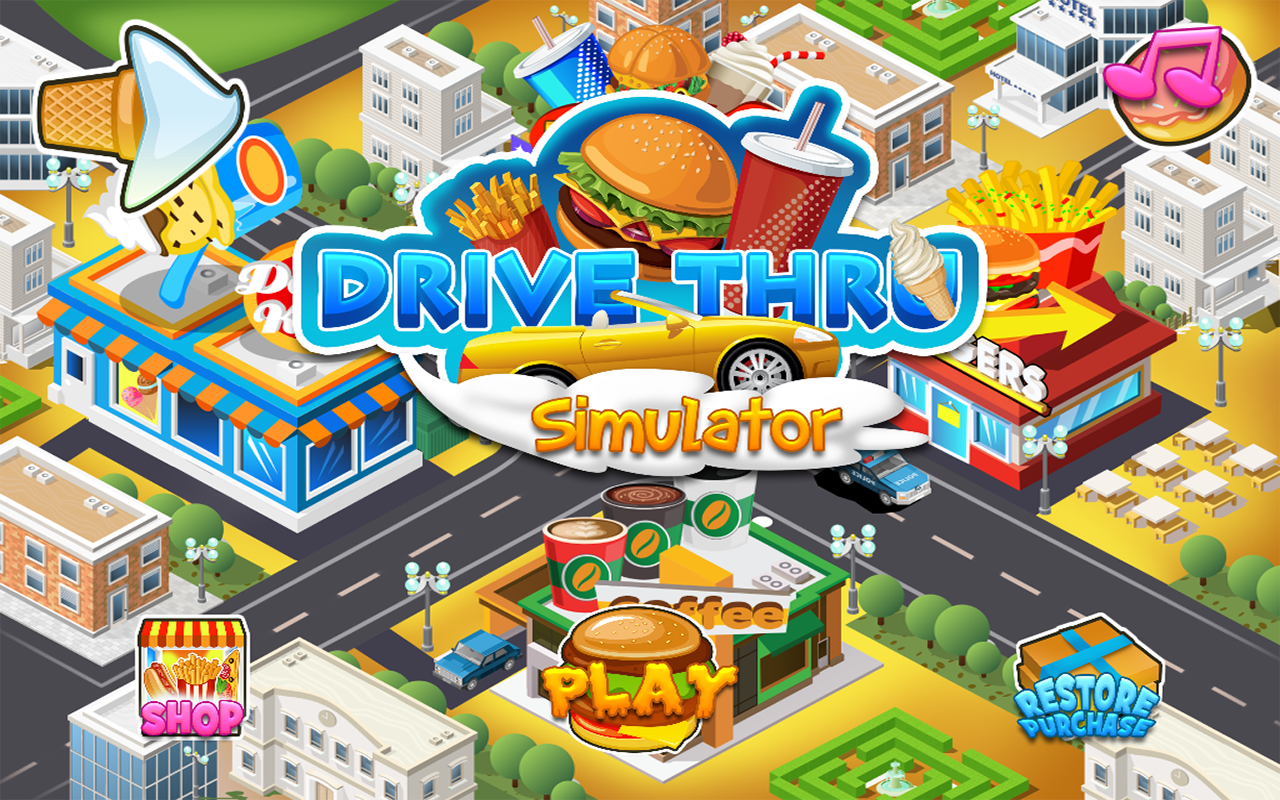 Fast Food Racing Game Drive Thru Simulator - Kids Fast Food Games & Burgers & Ice Cream To Go ...