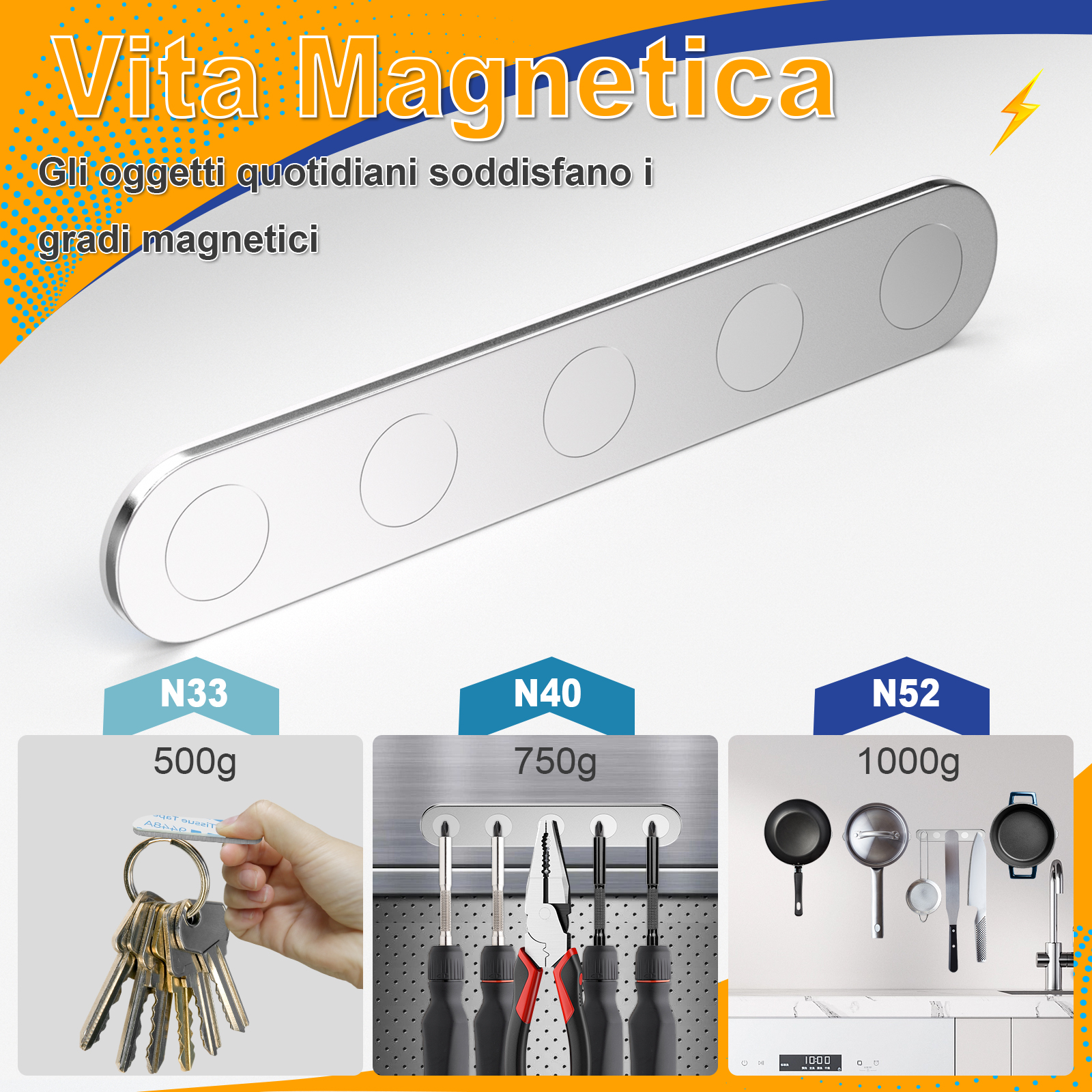 12 Magneti Al Neodimio BKSAI - Infrangibili, Potenti Con Adesivo, Per Lavagna, Frigo E Ufficio - Foto 6