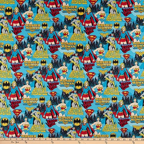 DC Comics Girl Power Design - Tela azul de The Yard