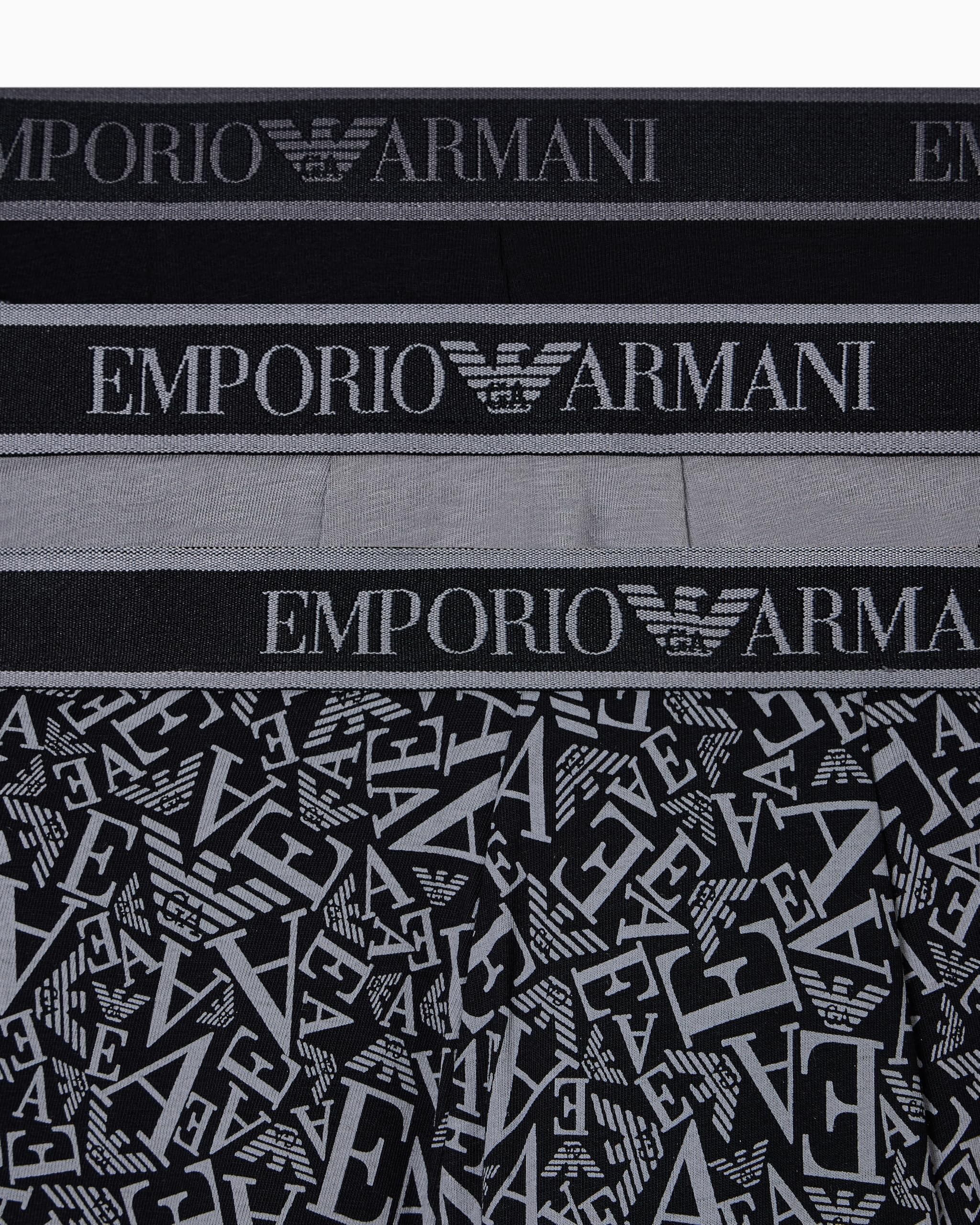 Emporio Armani Core Logoband 3-Pack Trunk Bermuda Uomo (Pacco da 3)