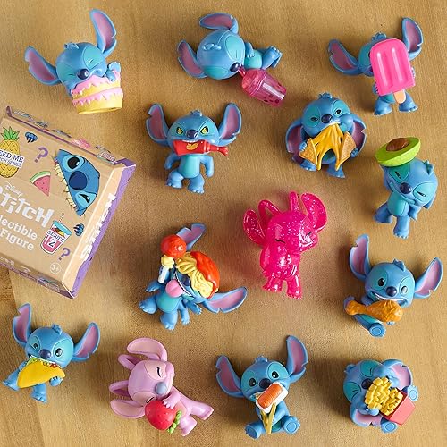 Miniatura 4 de Just Play Stitch Blind - Mini figuras coleccionables de 2 pulgadas y 2 cajas de hamburguesas reutilizables, juguetes para niños a partir de 3 años