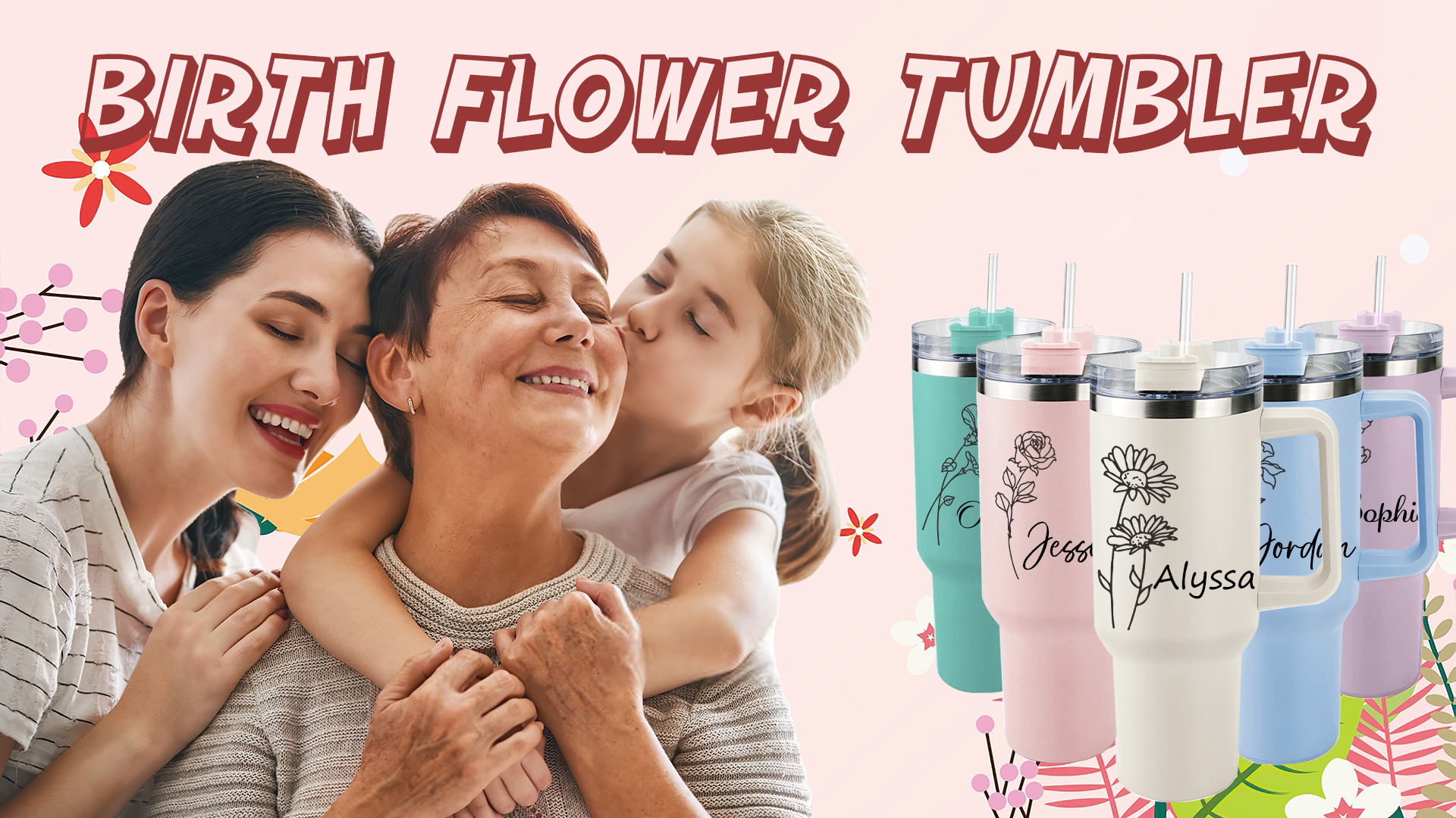 Amazon.com: Ships Next Day,40 oz Tumbler with Handle and Straw