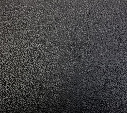 Miniatura 2 de VViViD Bycast65 - Tela de vinilo de piel sintética de grano correcto negro mate (5 pies x 54 pulgadas)