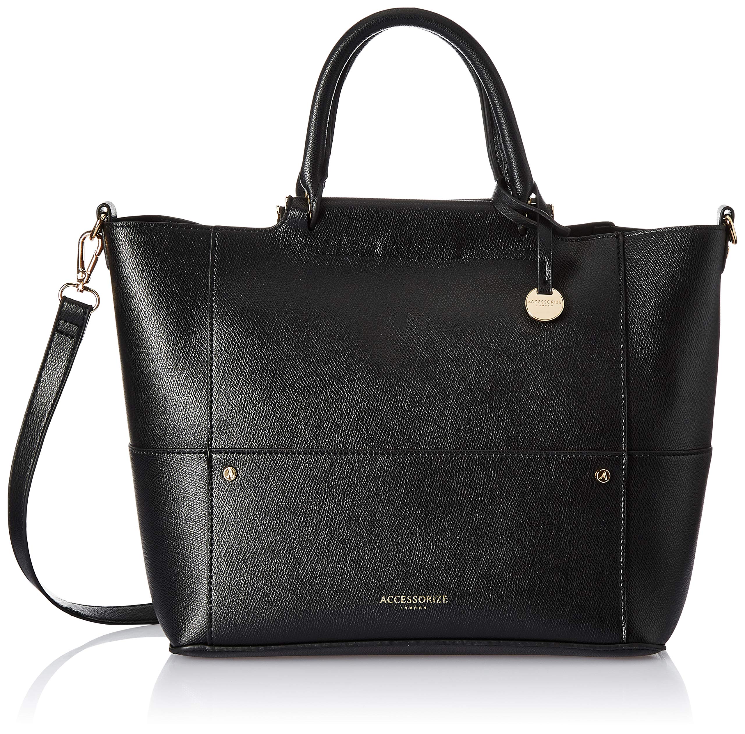 Women's Faux Leather Black Isabel Handheld Bag