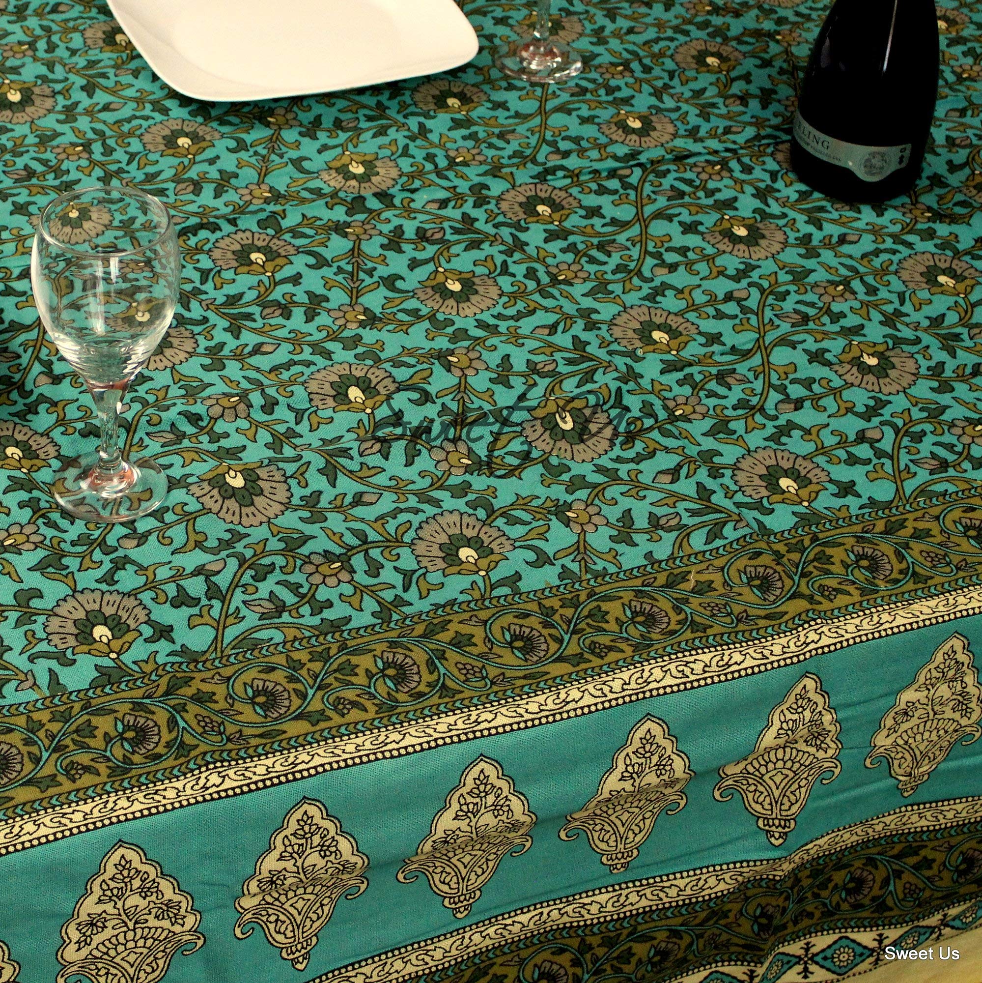 Sweet Us Cotton Floral Tablecloth for Rectangle Tables Sweet Us Cotton Floral Tablecloth for Rectangle Tables