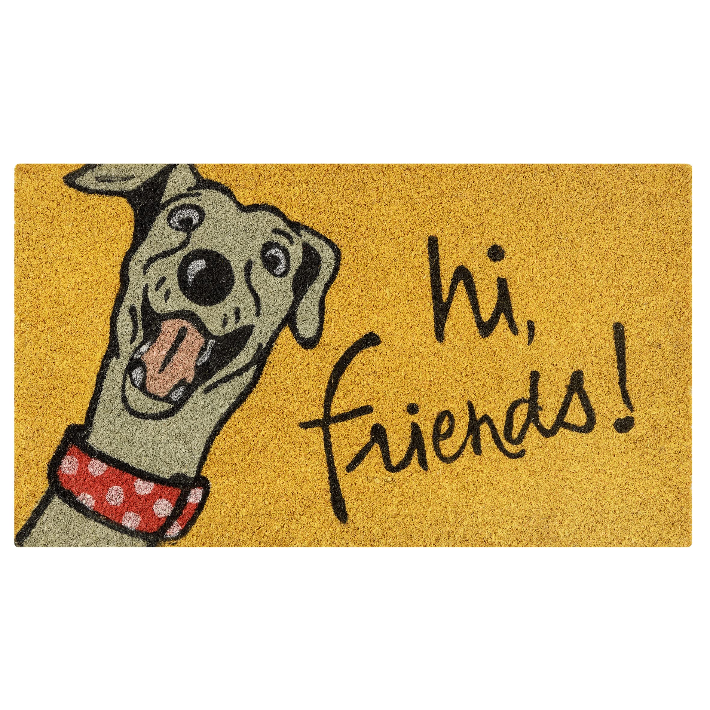 Zerbino Ingresso In Cocco Dipinto A Mano | 70x40 Cm | Antiscivolo | Per Esterno E Interno