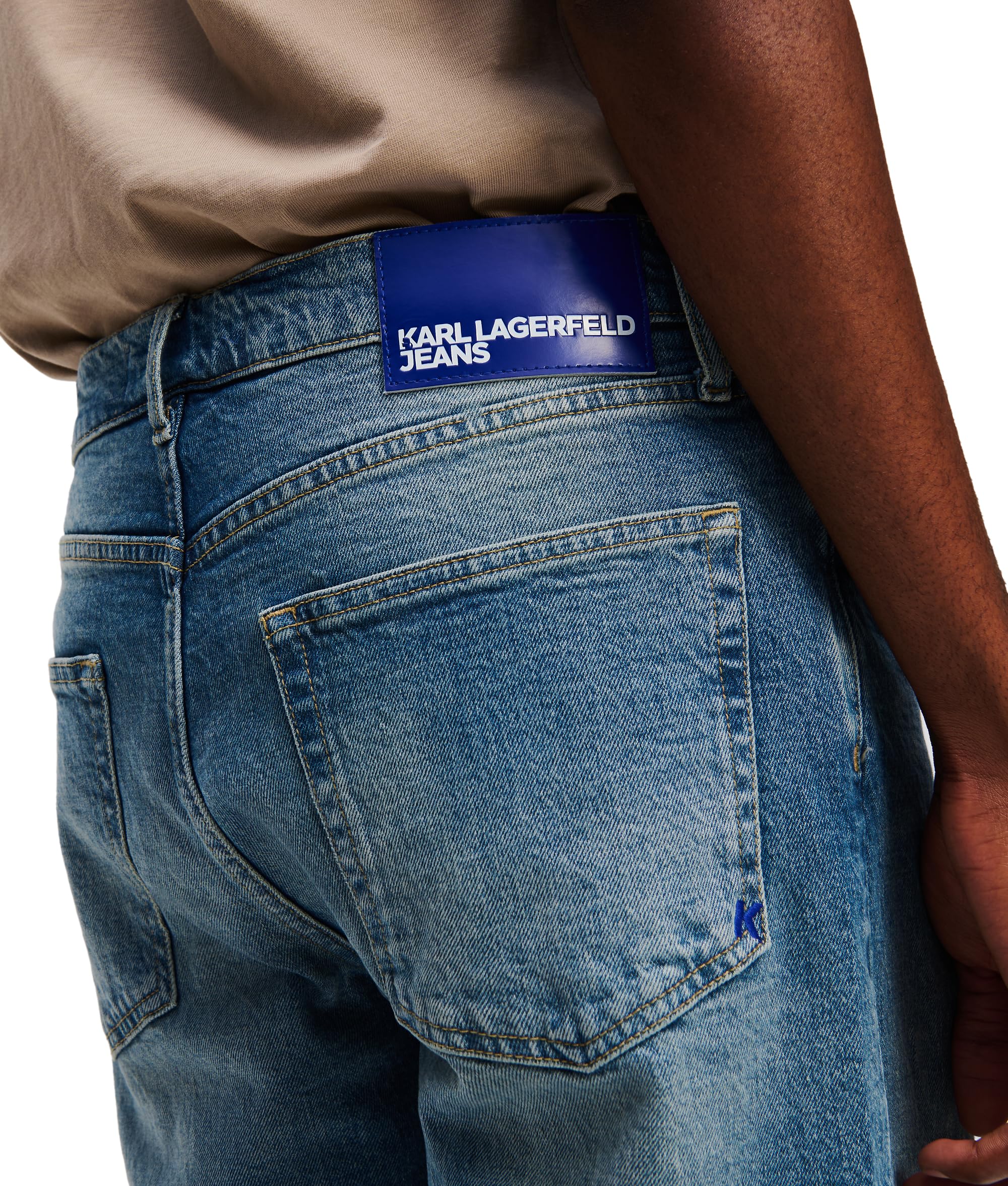 Jeansy Karl Lagerfeld, Męskie, Proste Denim, Prosta Nogawka