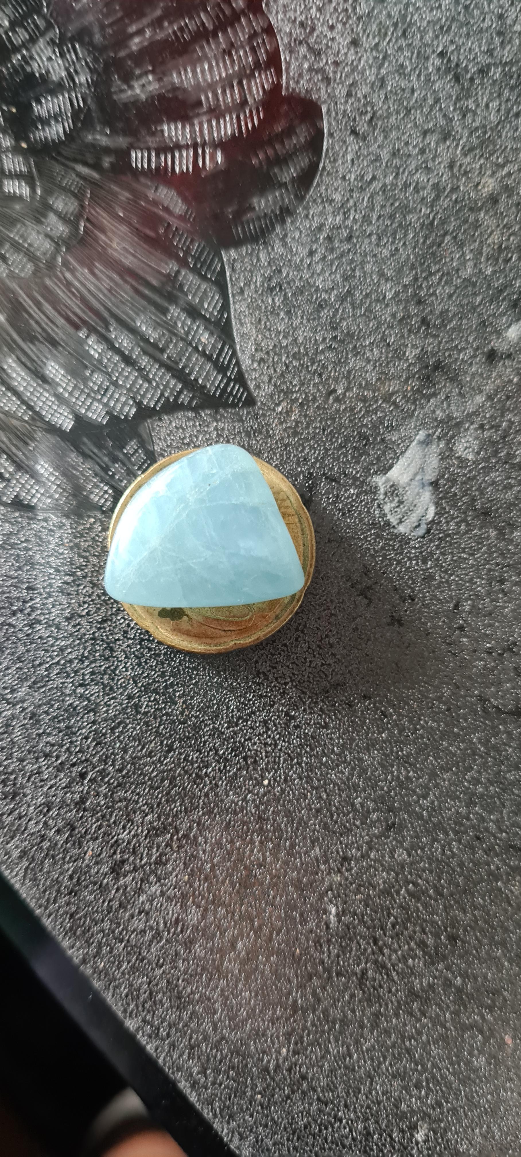 Budawi Vesuvian Trommelstein - Vesuvianit Edelstein Taschenstein