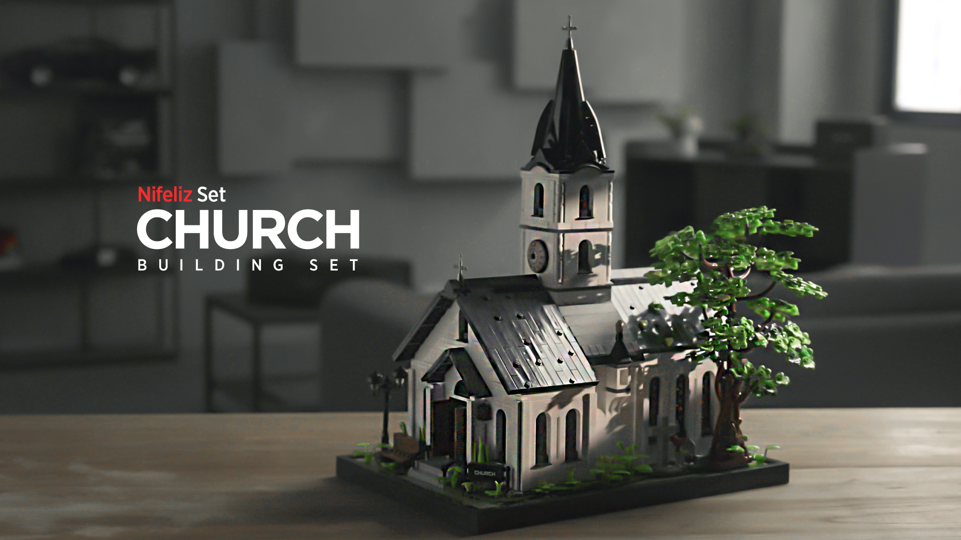 Nifeliz Red Barn Bauset - 3.507 Teile Vintage Landhaus Modell