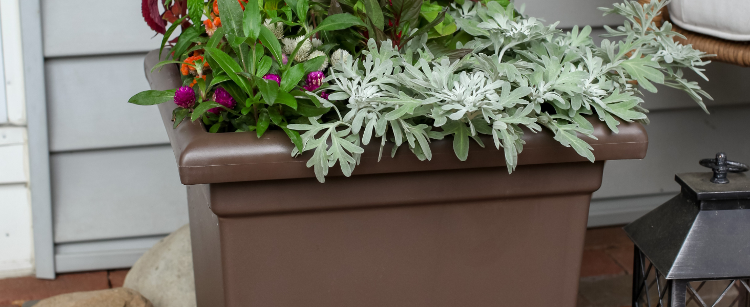Amazon.com: The HC Companies Accent Square Plant Pot w/Drainage