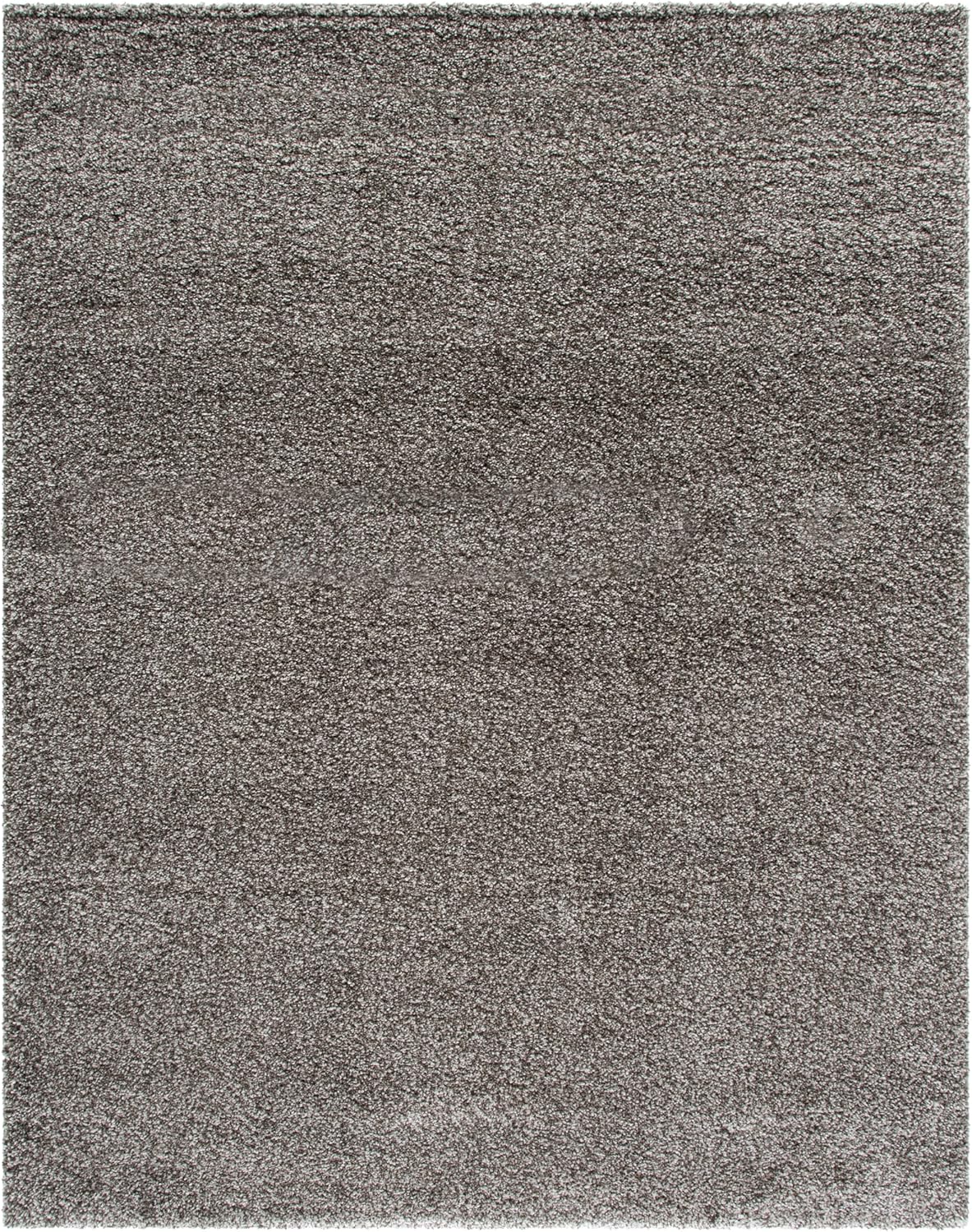 SAFAVIEH Milan Shag Collection Area Rug - 8' x 10', Grey, Solid Design, Non-Shedding & Easy Care, 2-inch Thick Ideal for High Traffic Areas in Living Room, Bedroom (SG180-8080)