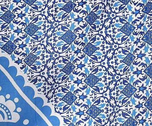 Vista 92 de Popular Handicrafts Tapestry Wall Hanging Hippie Ombre Mandala Bohemian HippyMetallic Shine Intricate Indian Tapestries Bedspread 84 x 90 Inches