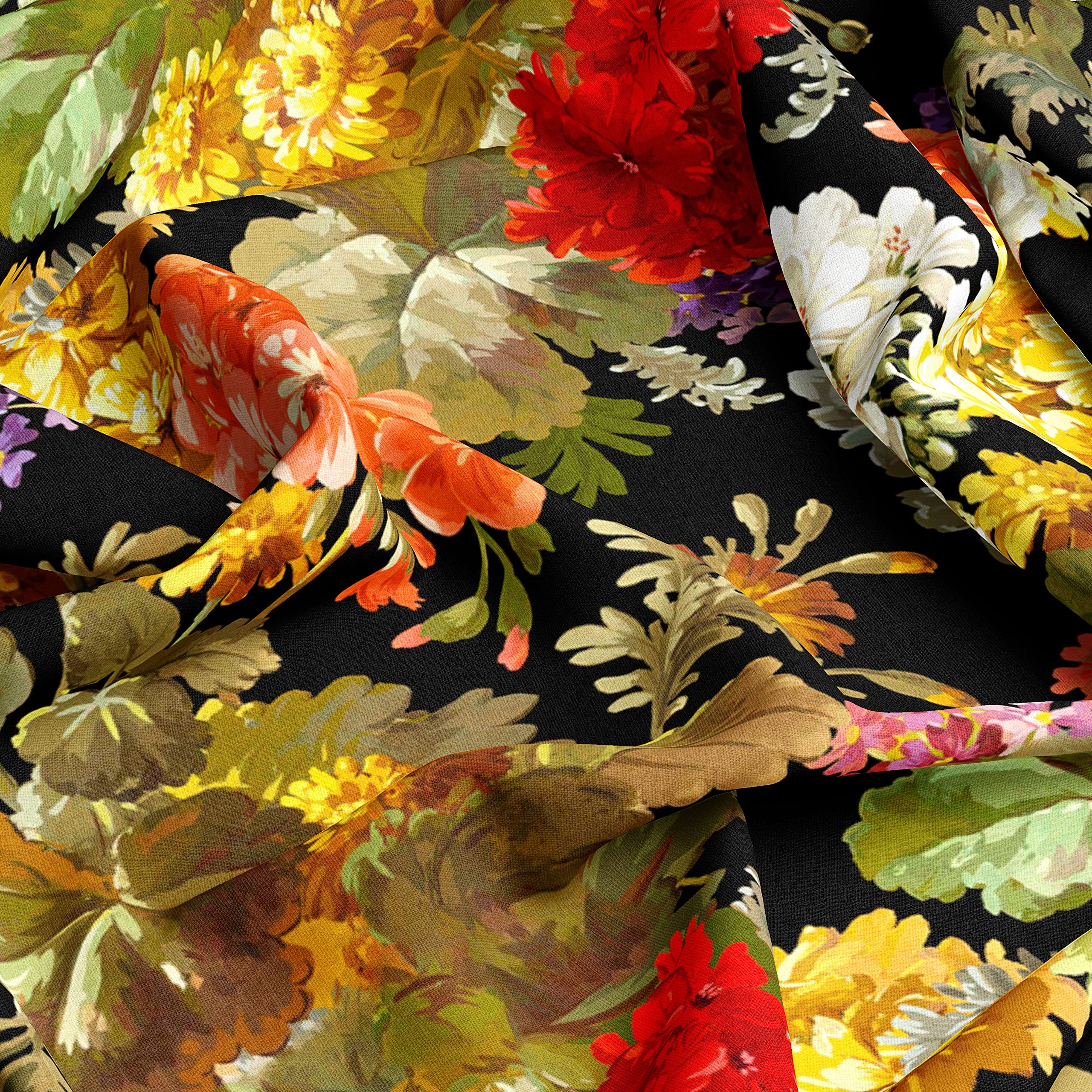 Michael Miller 0669904 Renaissance Black Fabric Fabric, Black, By 