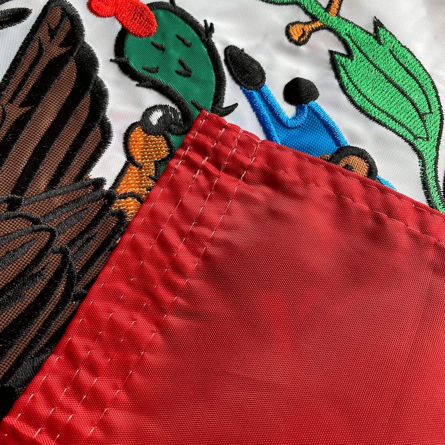 Jayus Embroidered Double Sided Mexico Flags 3x5 FT Outdoor - 340D Vivid Colors Heavy Duty Nylon Mexican MX National Flag Banner with 2 Grommets - Image 5