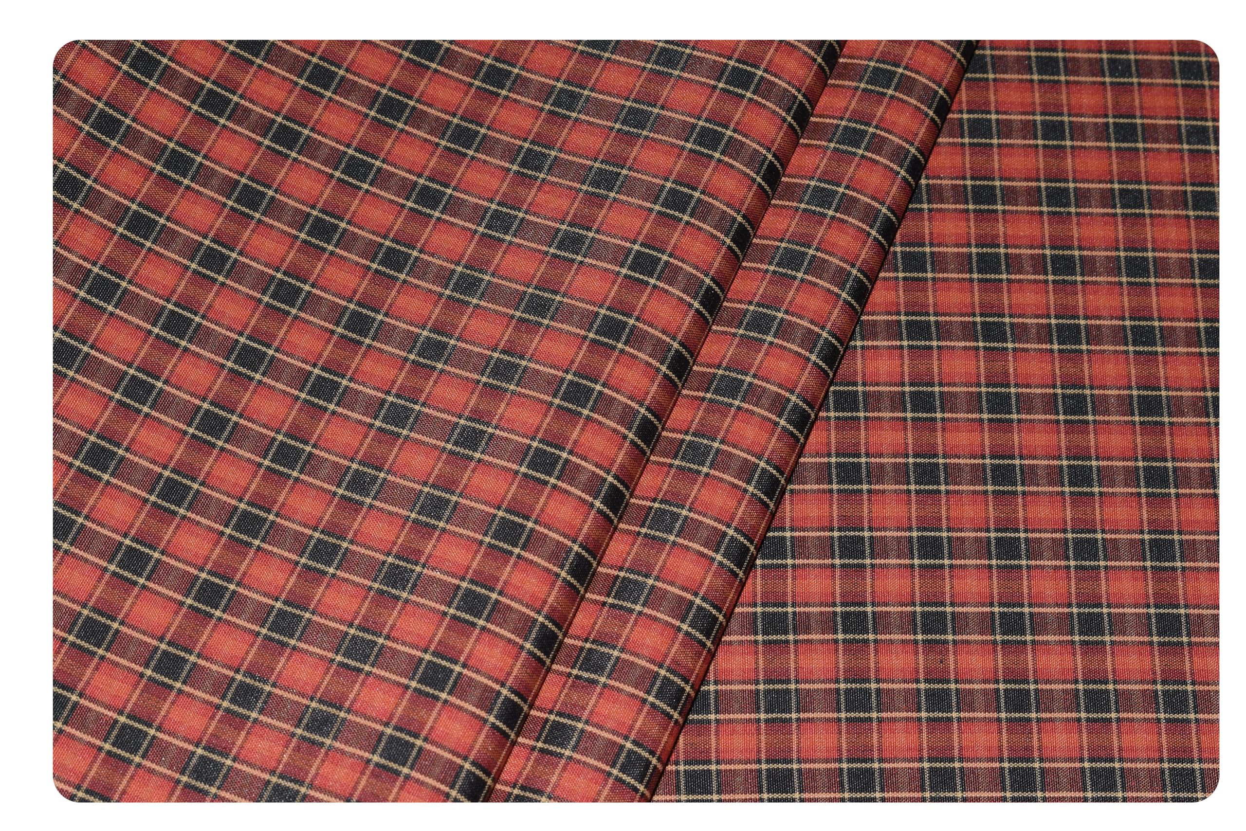 Men's Cotton Poly Blend Checkered Unstitched Shirt Fabric (NM25J7)-image-41