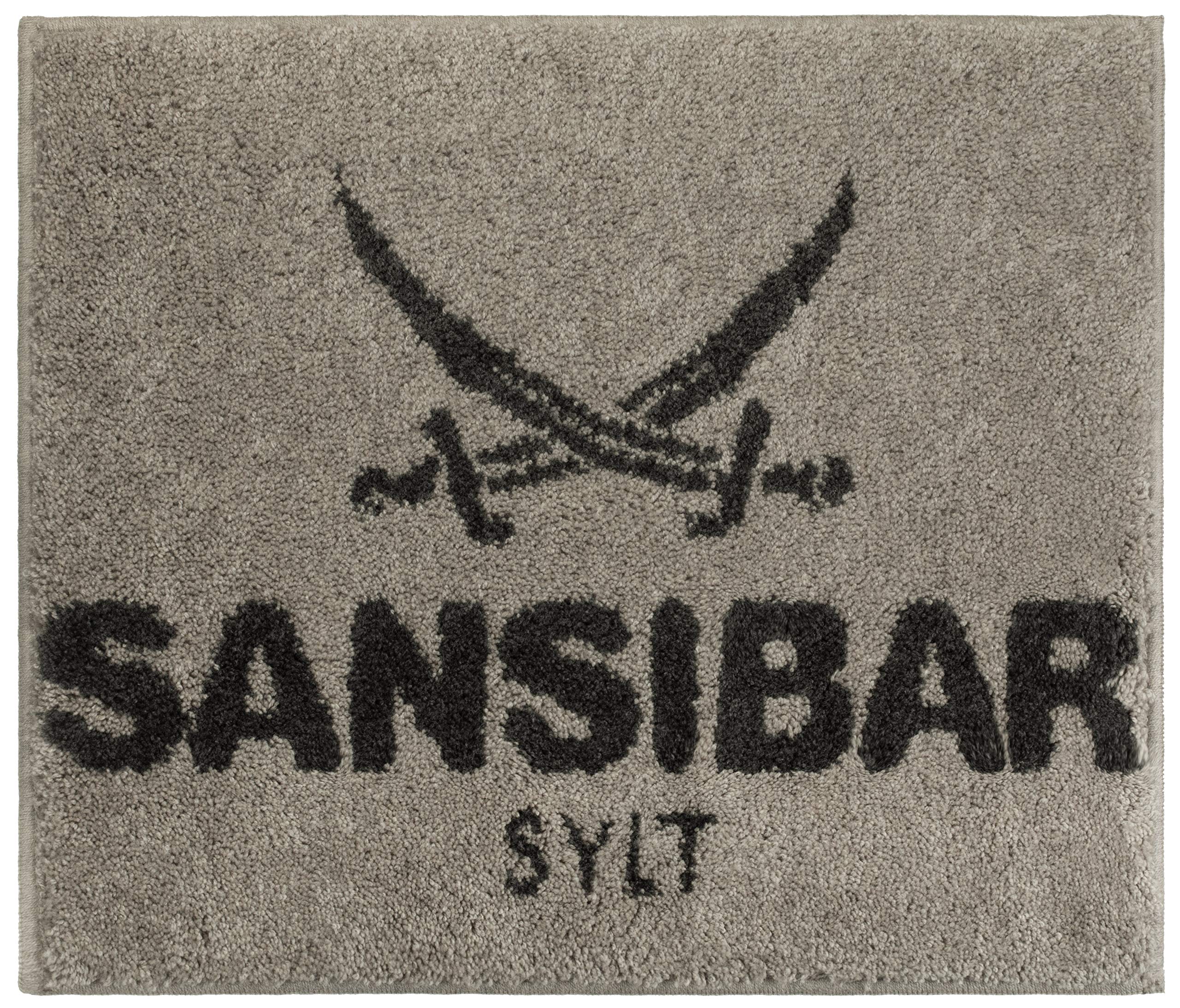Tapis de bain Sansibar taupe anthracite 55 x 65 cm pour douche