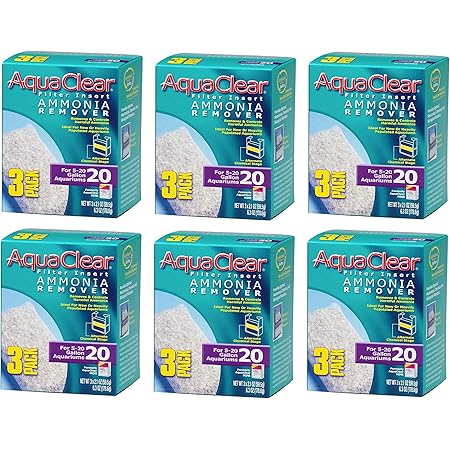 Amazon.com : Aquaclear 20-gallon Ammonia Remover 18-Pack (6 Packs of 3