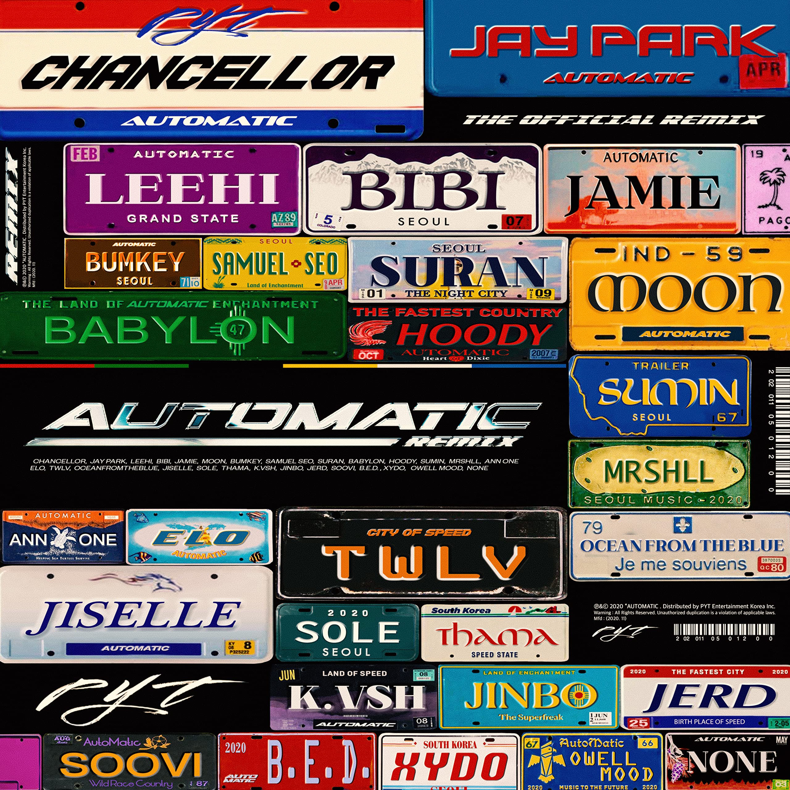 CHANCELLOR, Jay Park, LEE HI, BIBI, JAMIE, MOON, BUMKEY, SAMUEL SEO, SURAN, BABYLON, Hoody, SUMIN, MRSHLL, ANN ONE, ELO, TWLV, OCEANFROMTHEBLUE, JISELLE, SOLE, THAMA, K.VSH, JINBO, JERD, SOOVI, B.E.D., XYDO, OWELL MOOD, NONE