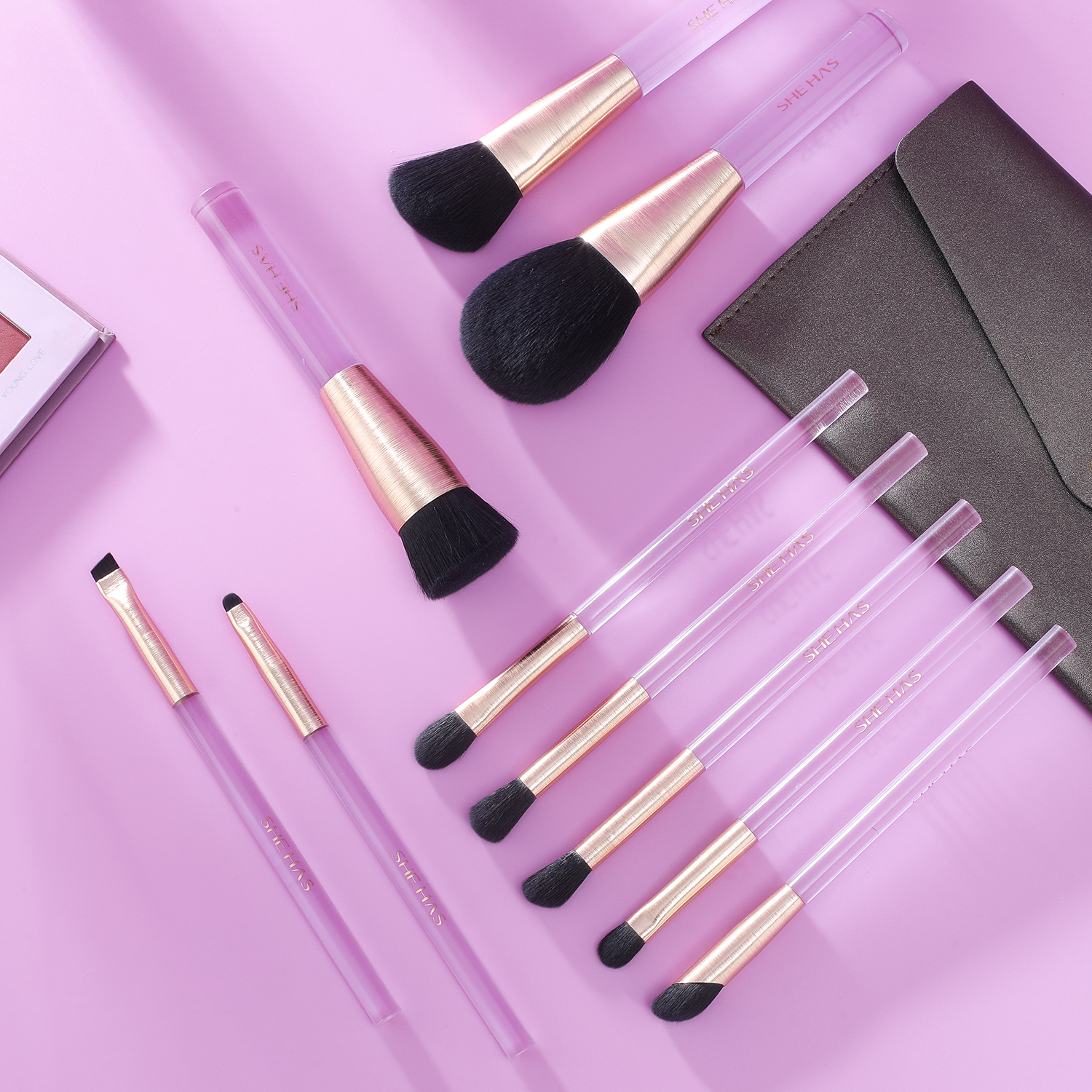 Amazon.com: SHE HAS Makeup Brush Set 10pcs Vegan Makeup Brushes