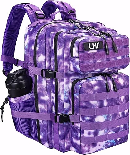 Miniatura 42 de LHI Mochila Táctica Militar para Hombres y Mujeres 45L Ejército 3 Días Paquete de Asalto Bolsa Mochila Grande con Sistema Molle 1.2 Compartimento