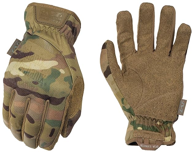 Mechanix Wear: guantes tácticos FastFit con puño elástico para un ajuste seguro, guantes de trabajo con agarre flexible para uso multiusos, guantes de seguridad duraderos con capacidad de pantalla táctil para hombre (multicámara, grandes)