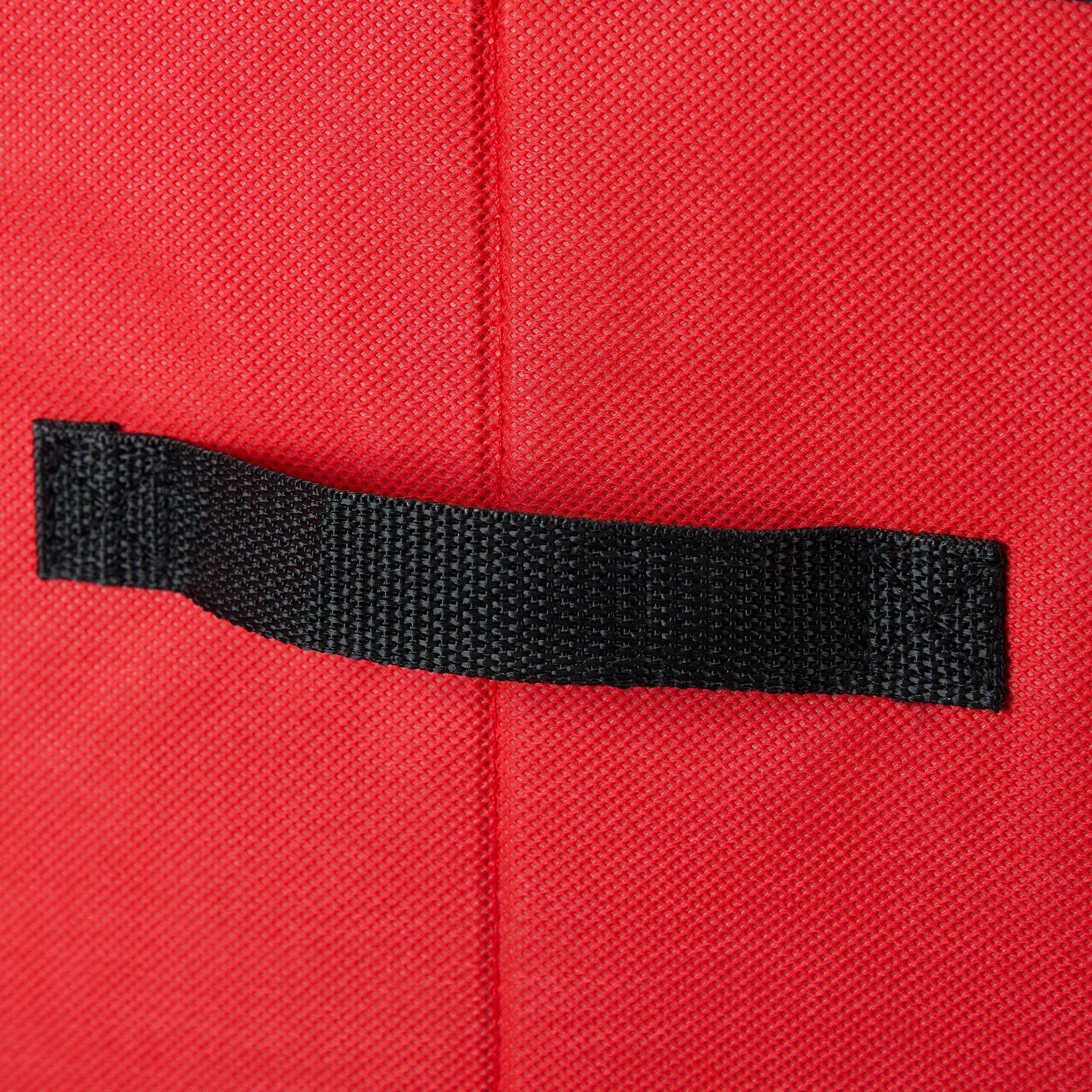Relaxdays Scatola per Palline di Natale, Borsa Porta Palle, Addobbi Natalizi, 128 Scomparti, 30,5x62x30,5 cm, Rosso Nero