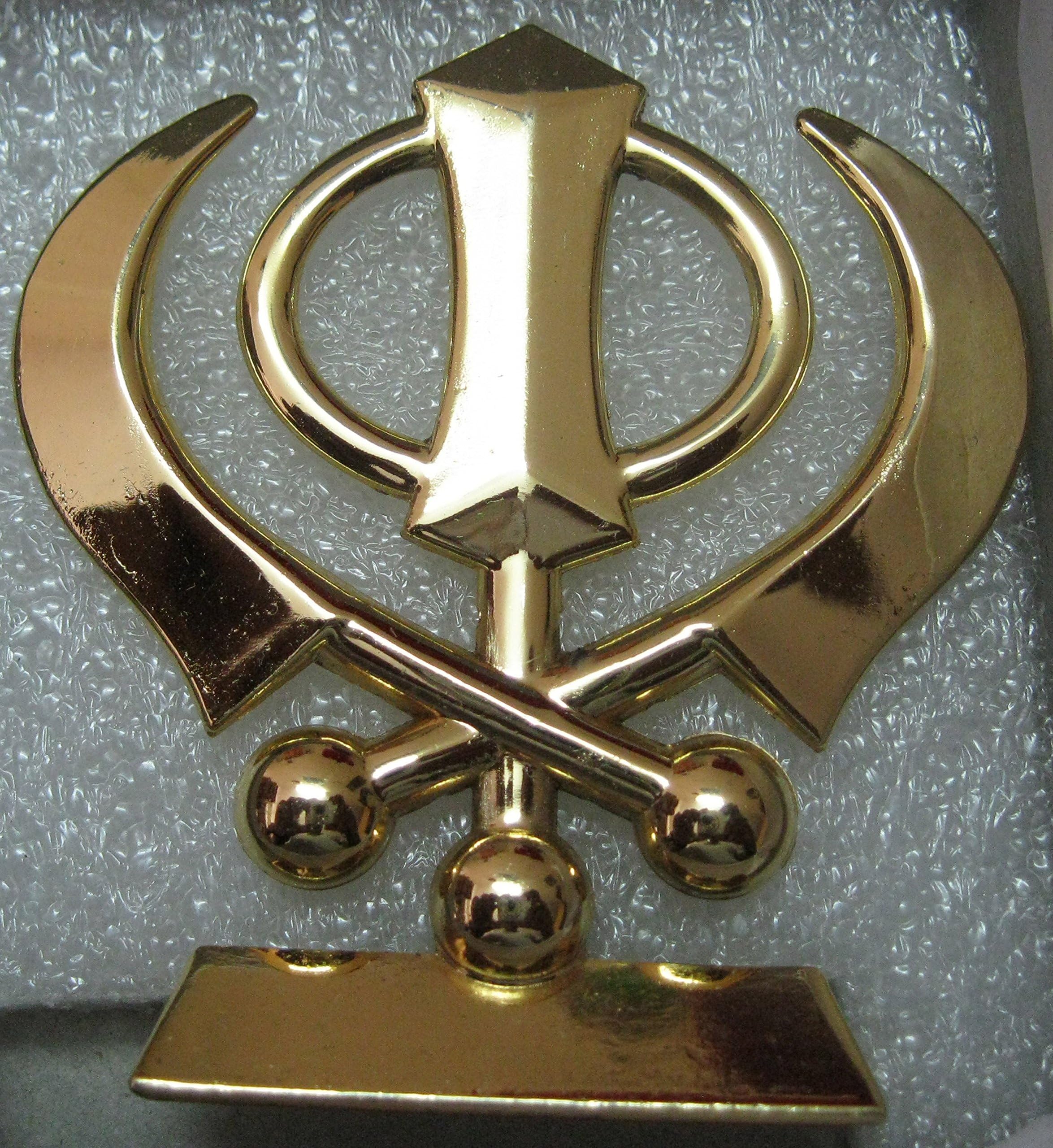 STATUE OF KHANDA SAHIB - Gold-4