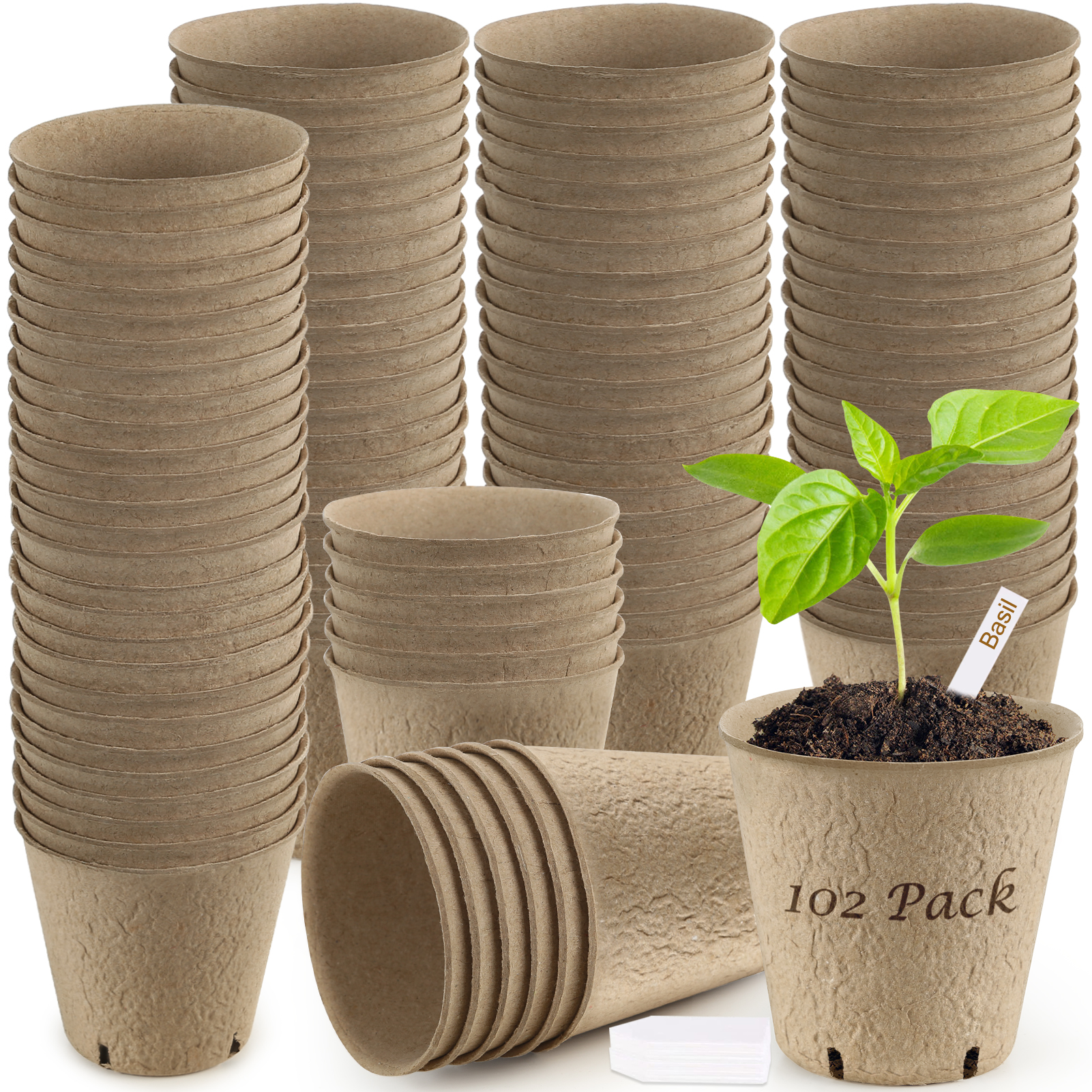 Amazon.com: Peat Pots, 102 Pack 3.15 Inch Biodegradable Planting