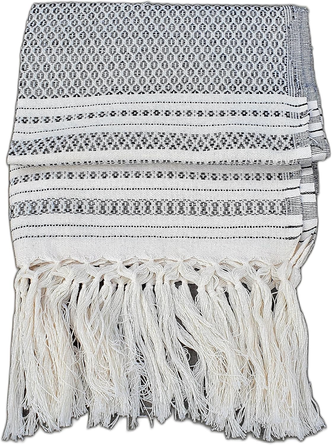 ALKIMIA INC Mexican Handmade Cotton Dotted Rebozo Shawl