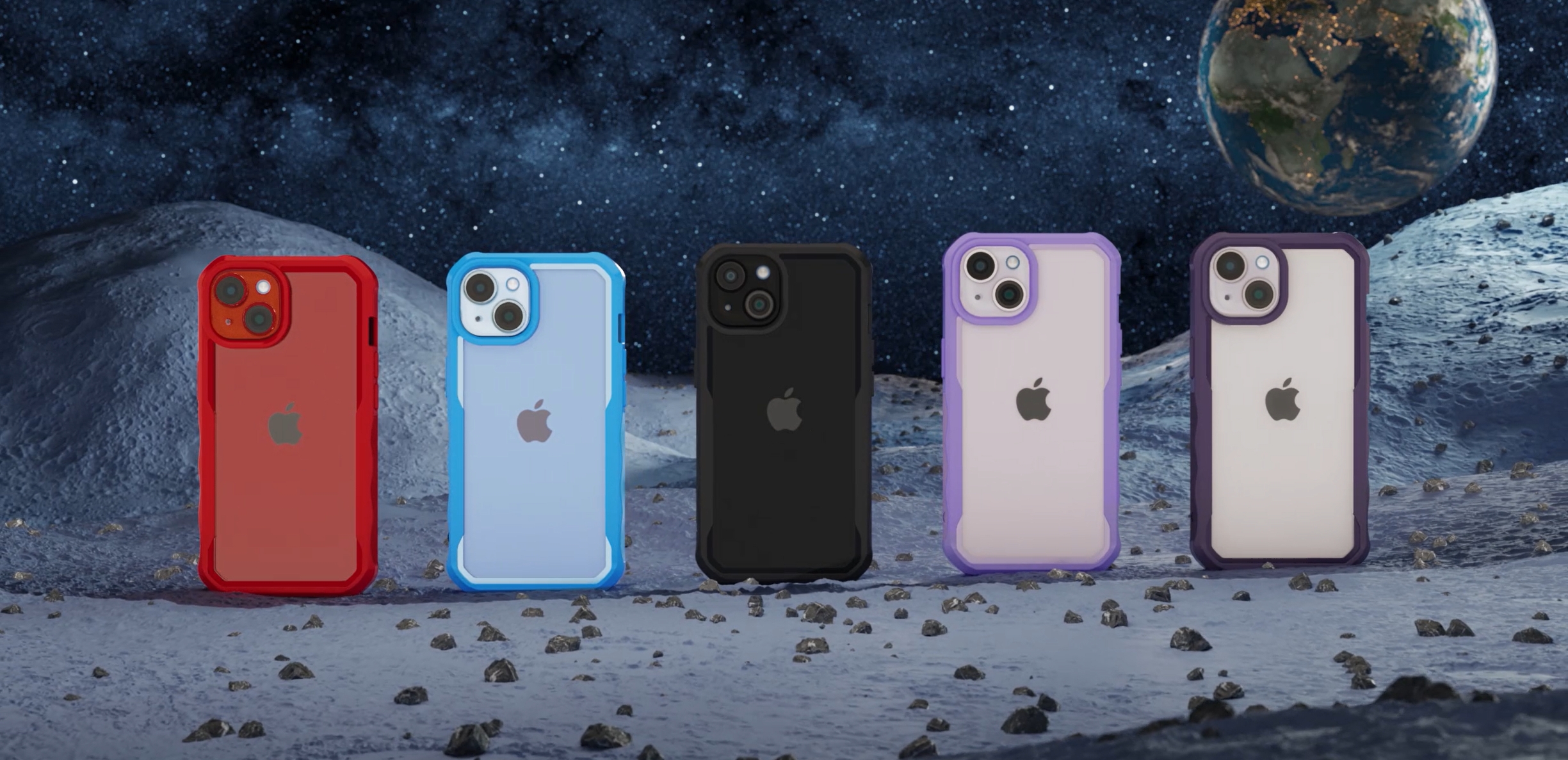 TOCOL 5 in 1 Cover iPhone 13, 2 Pellicola Vetro Teperato + 2 Pellicola Fotocaera, Custodia