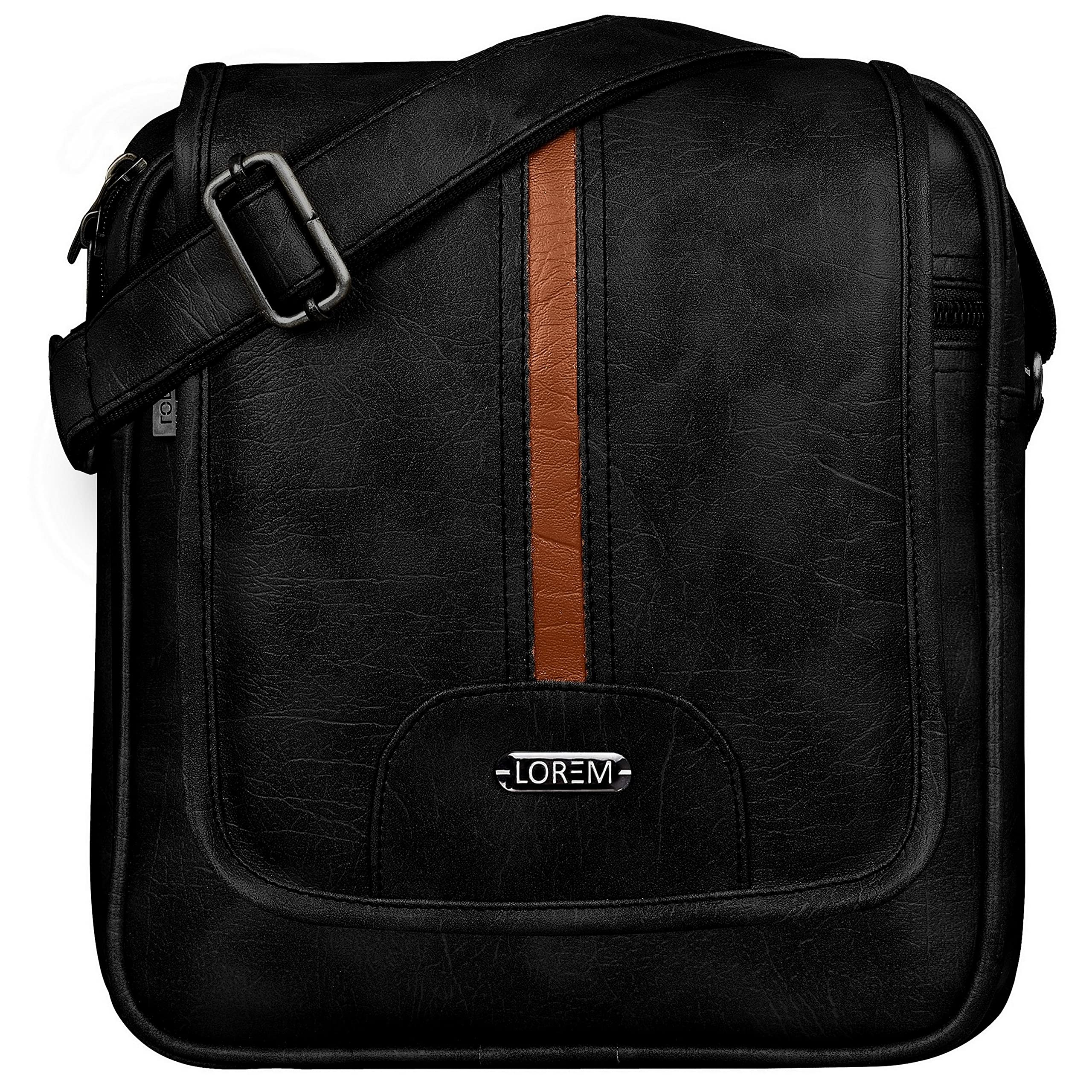 Black Casual Faux Leather Cross Body Sling Bag For Men SL03-C-image-40