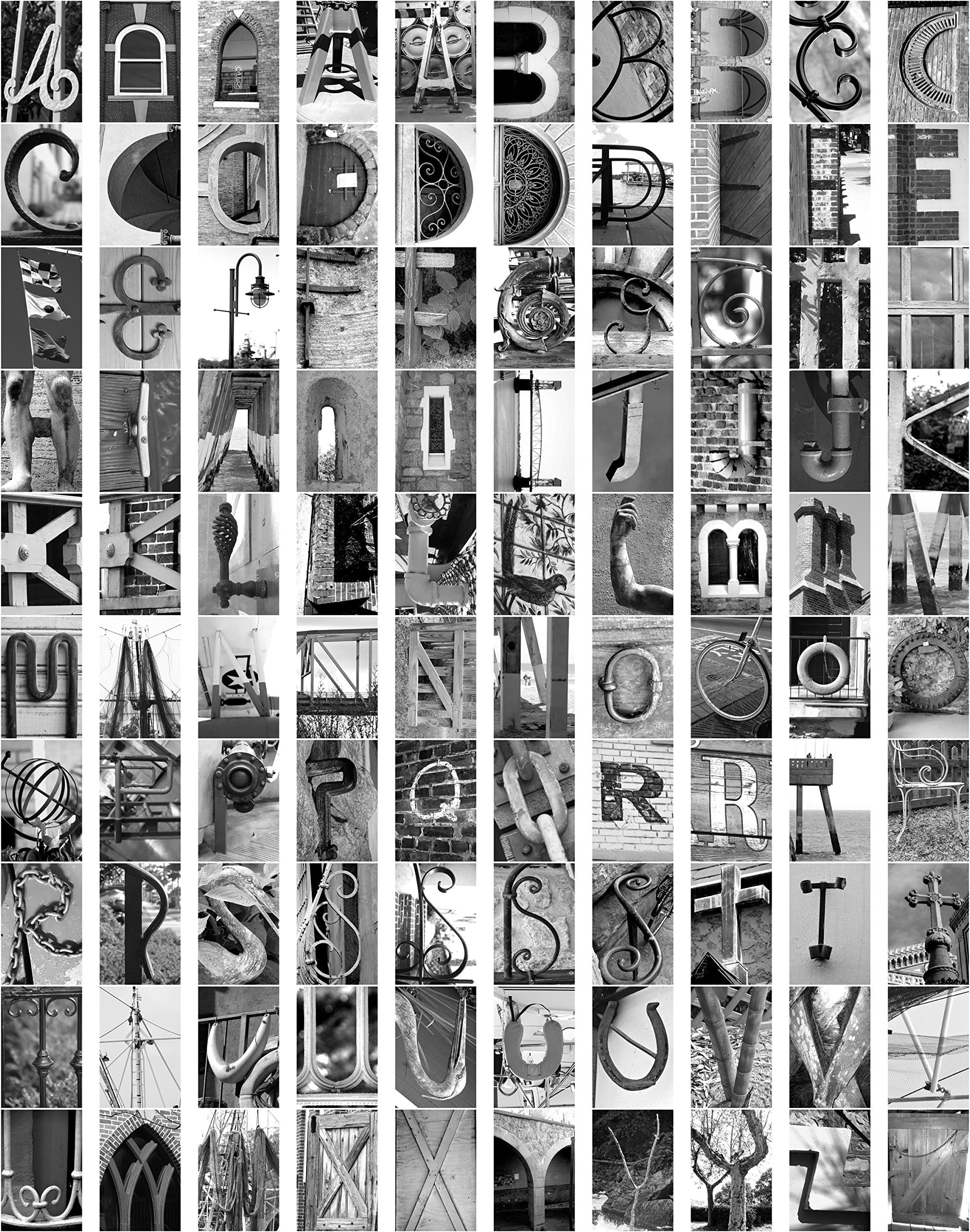 Letter Art - 100 Photo Letters - Photograph Alphabet A B C- Standard 4x6 - DIY Create a Name/Personalize A E I O U