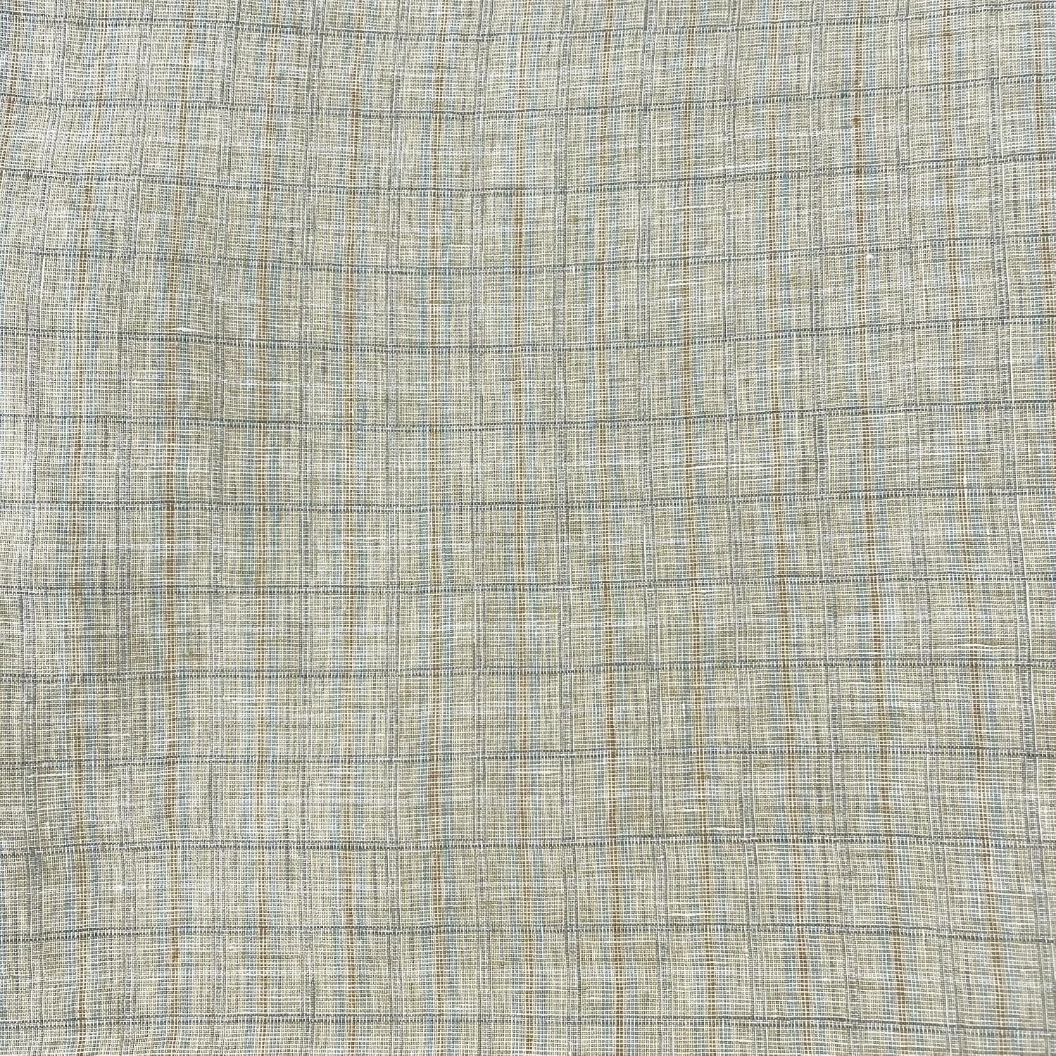 Beige Linen Yellow Small Check Fabric - Premium Quality & Versatile | Ideal for Crafts, Apparel, and Home Decor