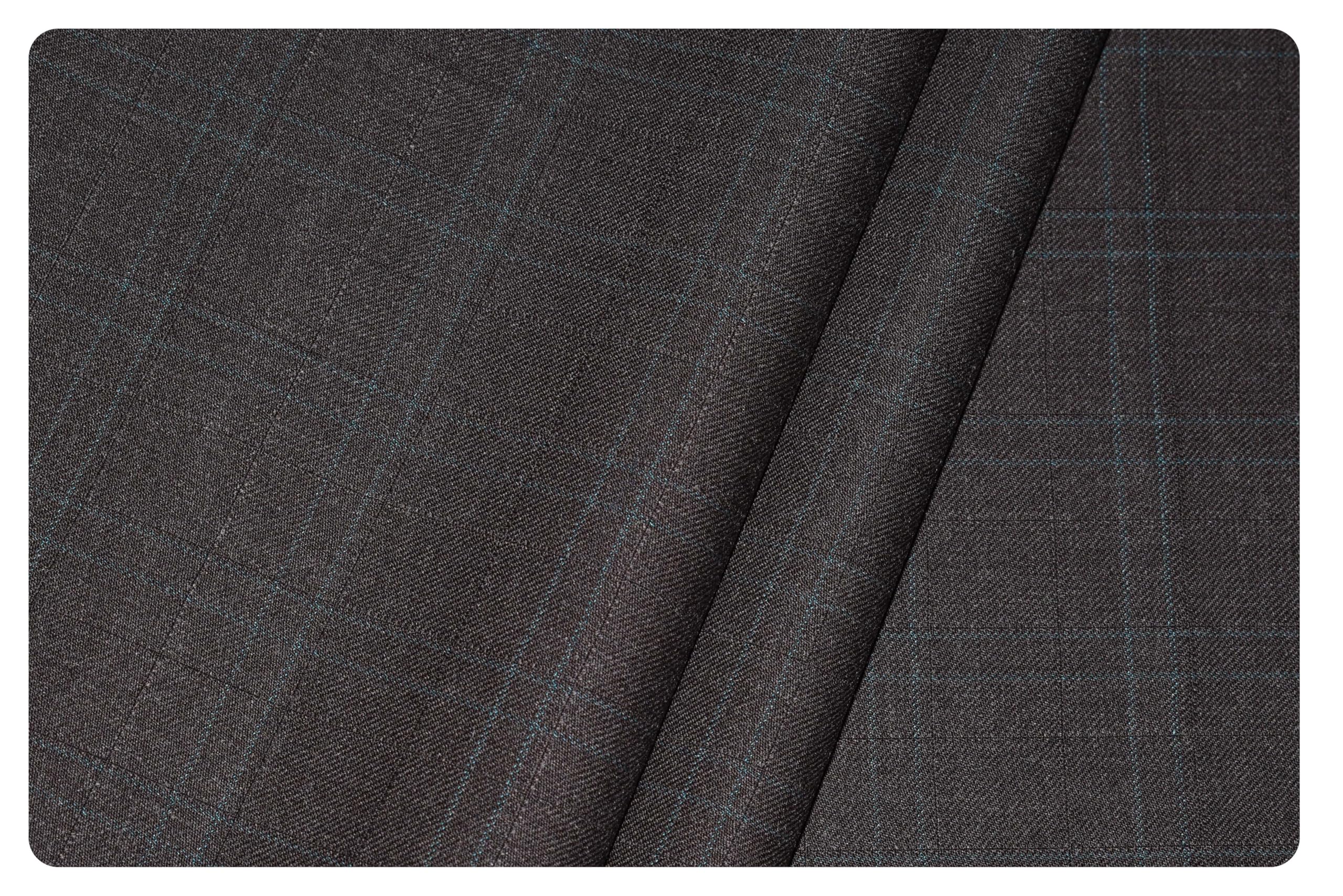 arvind Men's Super 130's Merino Wool Checkered Unstitched Trouser or blazer Fabric (WA92N2)-picture-14