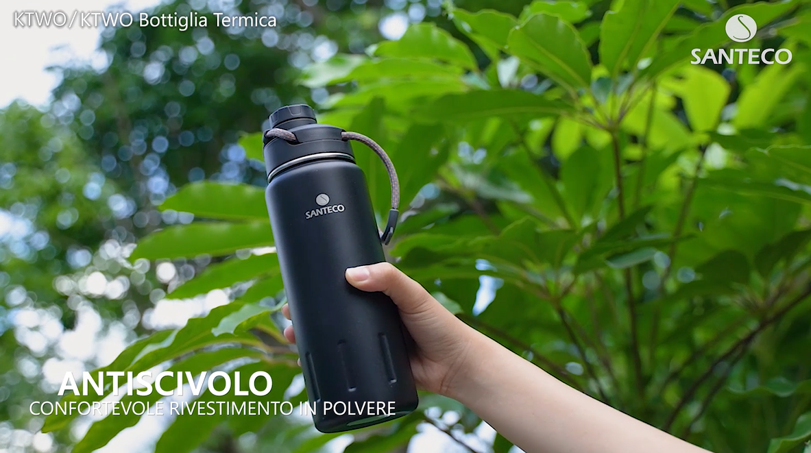 Borraccia Termica SANTECO 500ml/710ml - Acciaio Inox, Doppia Parete, Mantiene Caldo 12h/freddo 24h, Senza BPA