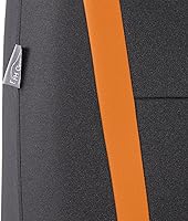 Vista 3 de TLH Juego completo de fundas de asiento de automóvil de tela plana única, color naranja, ajuste universal con accesorios interiores, alfombras