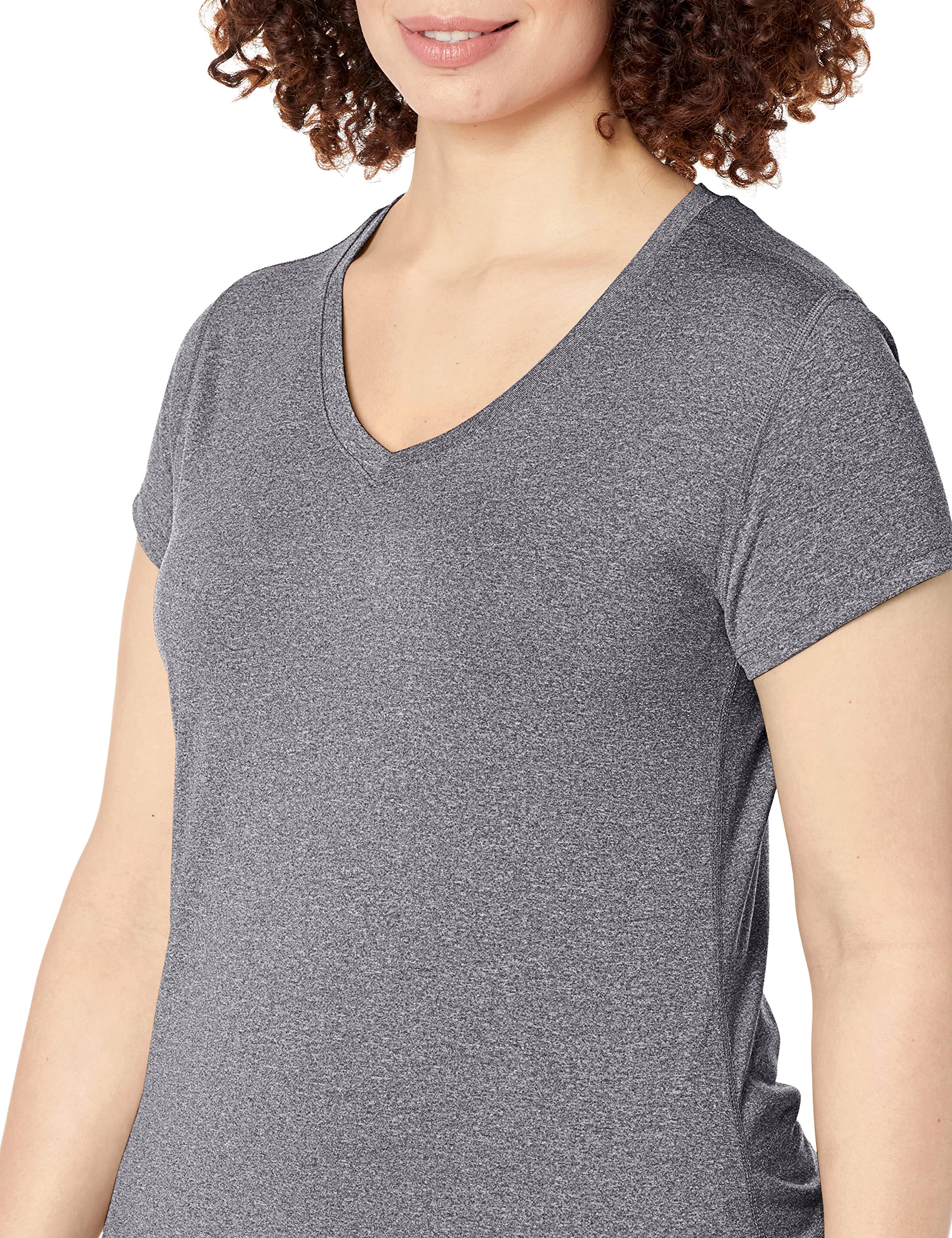Hanes Cooldri - Maglietta da Donna a Maniche Corte con Scollo a V, Confezione da 1