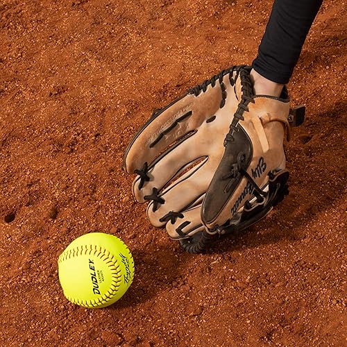 Miniatura 2 de Dudley USASB Thunder Heat Fastpitch Softball - Paquete de 12, color amarillo