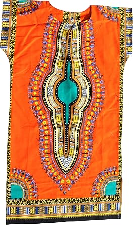 RaanPahMuang Brand Child Dashiki Colors Afrikan Full Kaftan Throw Over Outfit