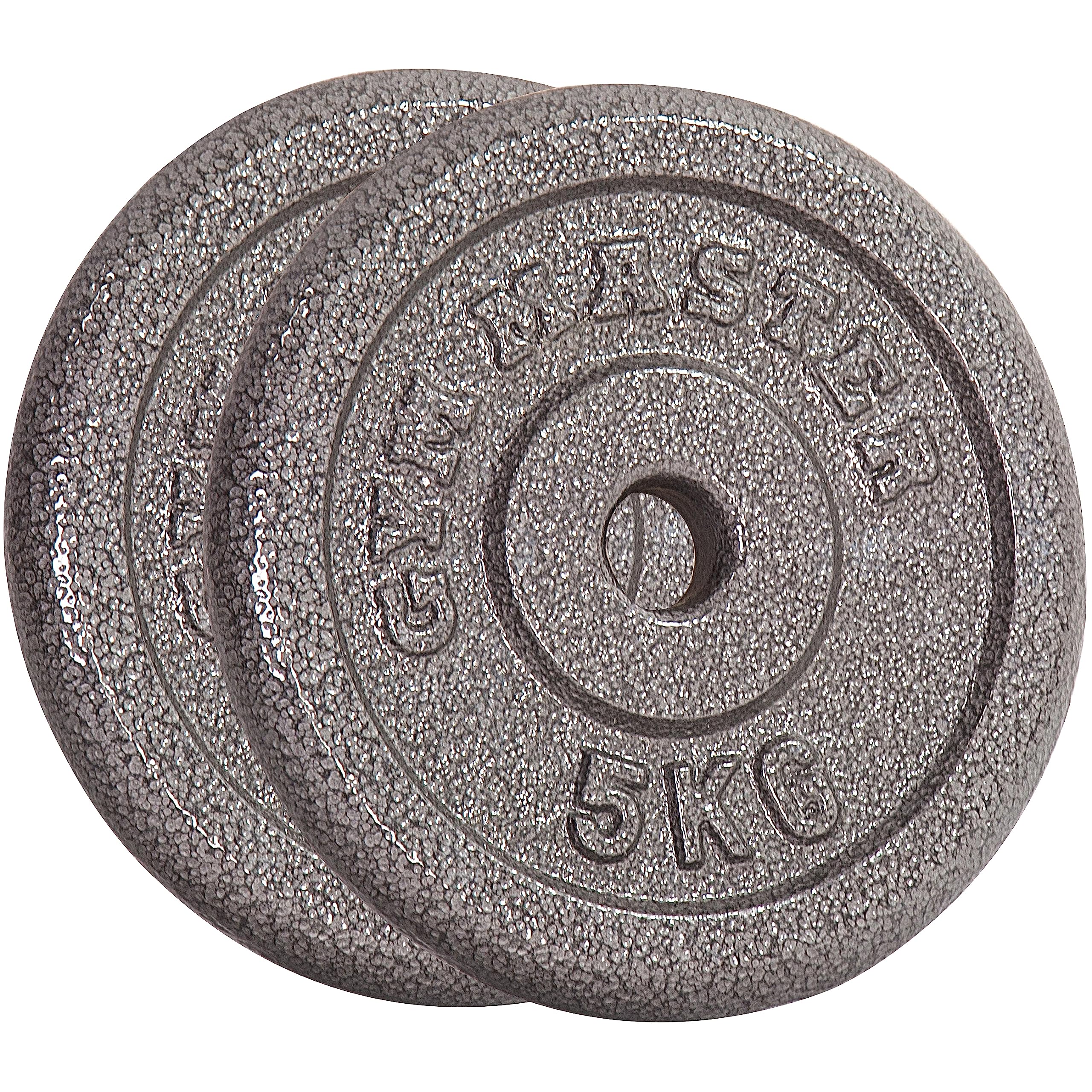 GYM MASTER Pair of Standard 1" Weight Plates in Cast Iron - 5kg