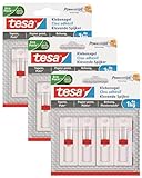 tesa Klebenagel für Tapeten und Putz 2kg - Selbstklebende Nägel für empfindliche Oberflächen - rückstandslos - bis zu 2kg Halteleistung pro Nagel (12x 1,0kg)