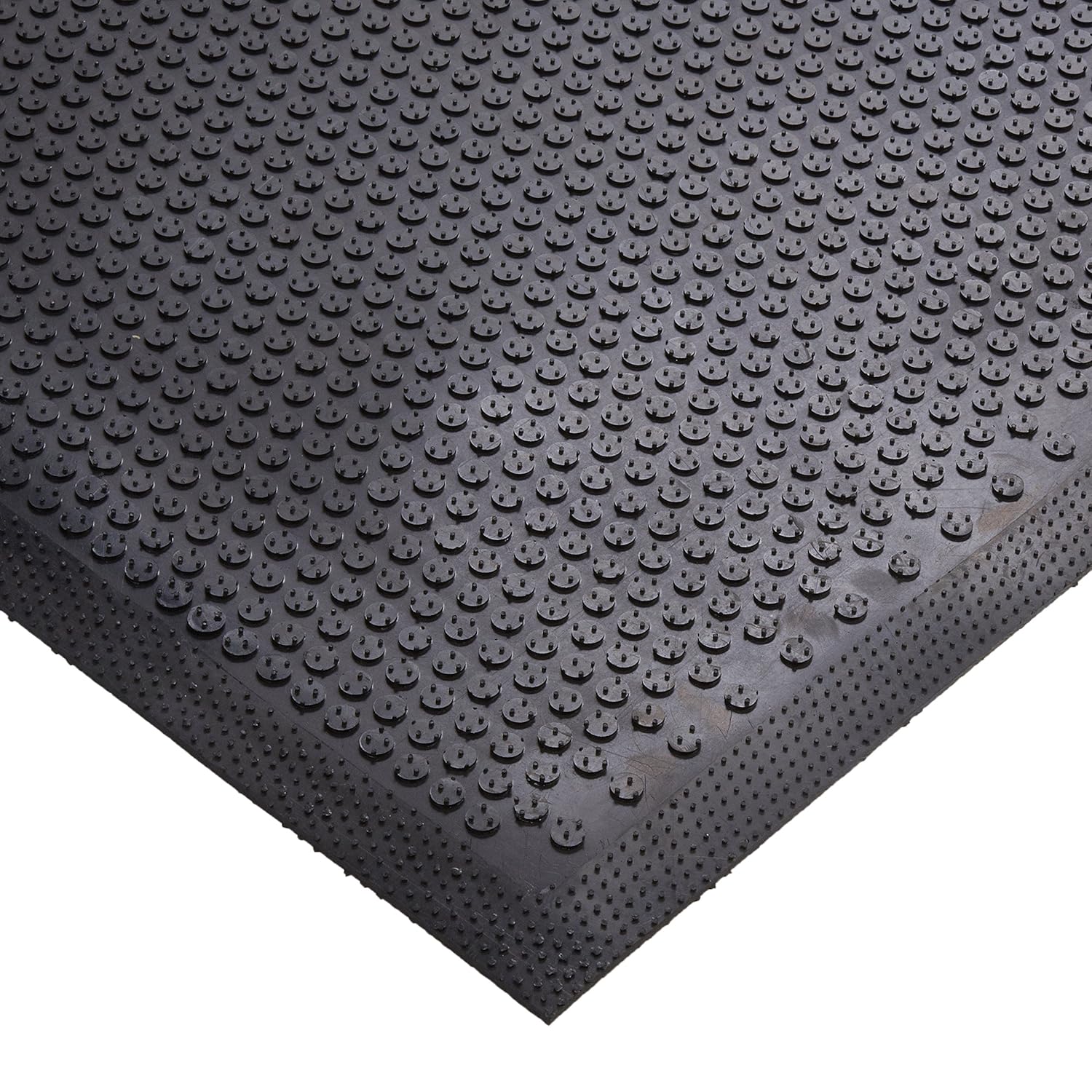 M+A Matting 545 Safety Scrape Nitrile Rubber Entrance Indoor/Outdoor Floor Mat, 3' Length x 2' Width, 1/8 Thick, Black