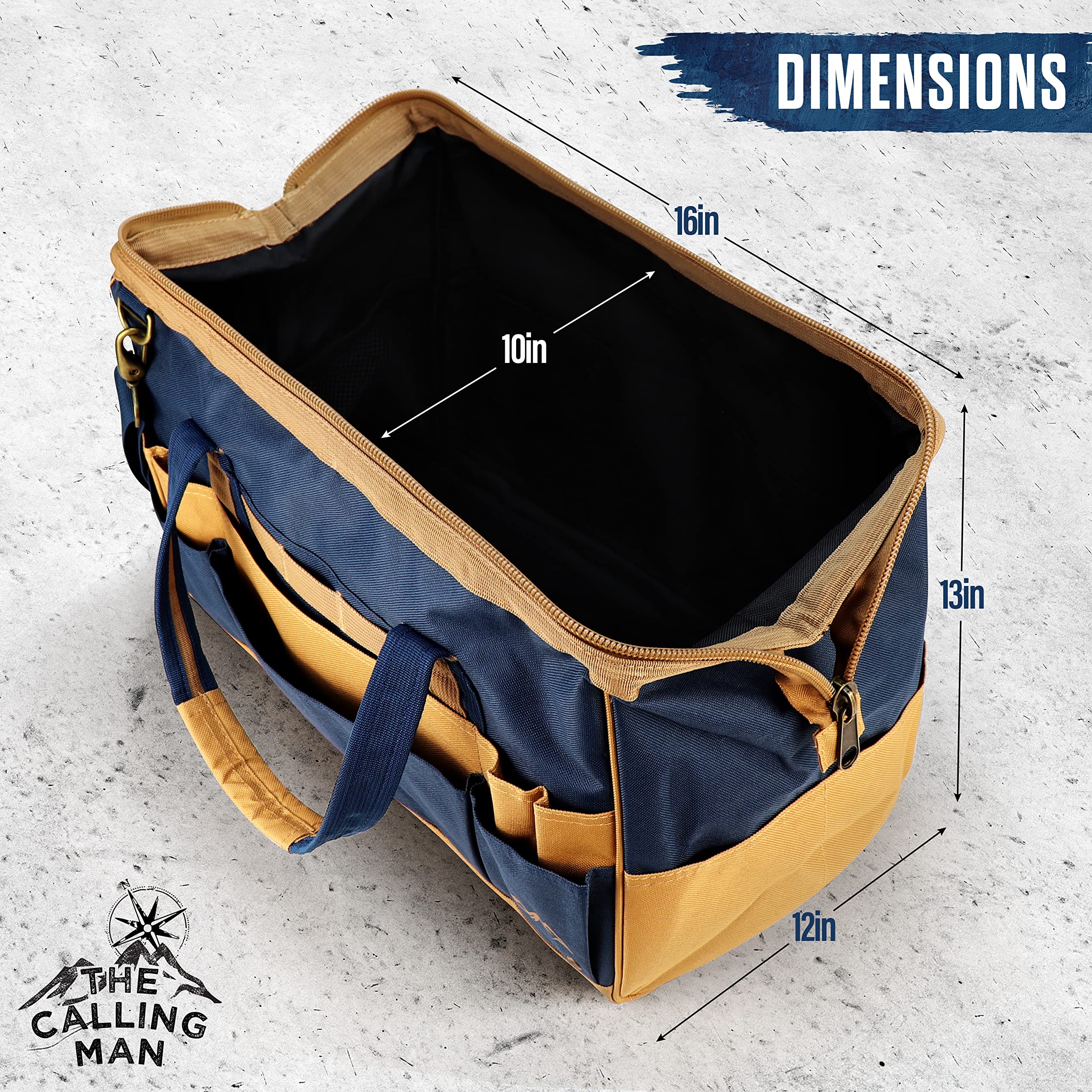 Denali 16" Extra Large Canvas Legacy Tool Bag Heavy Duty Gym Bag for