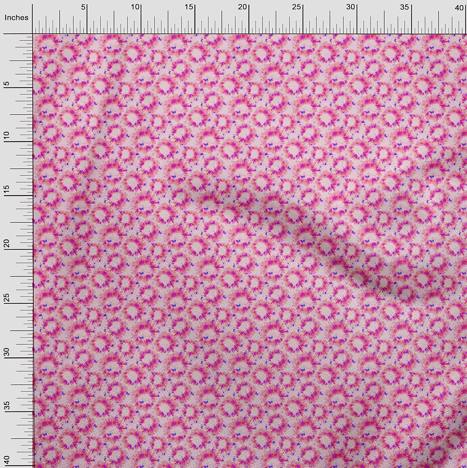 oneOone Cotton Flex Peach Fabric Tie Dye Fabric for Sewing Printed Craft Fabric By The Yard 40 Inch Wide-76C